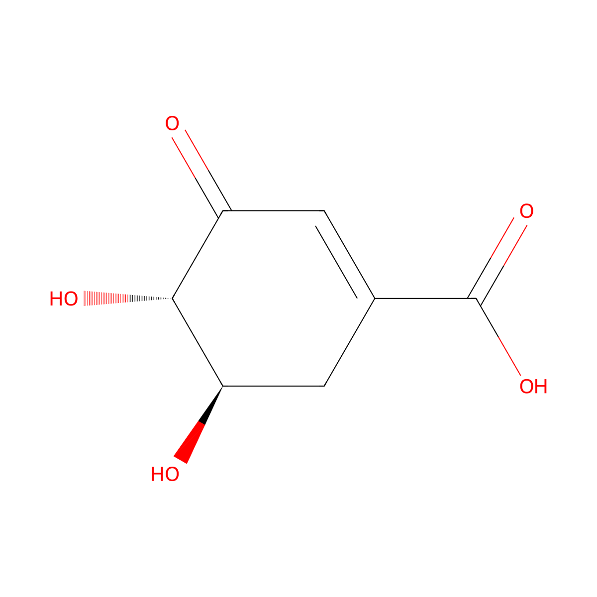 3-Dehydroshikimate molecular structure, CAS 2922-42-1