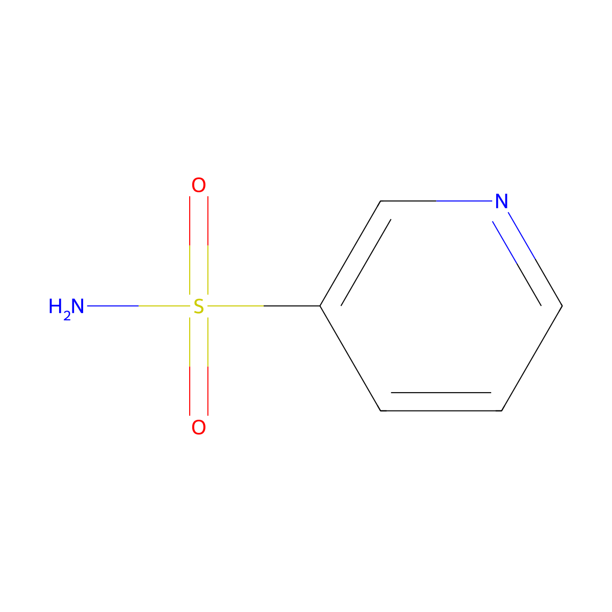 Pyridine-3-sulfonamide molecular structure, CAS 2922-45-4