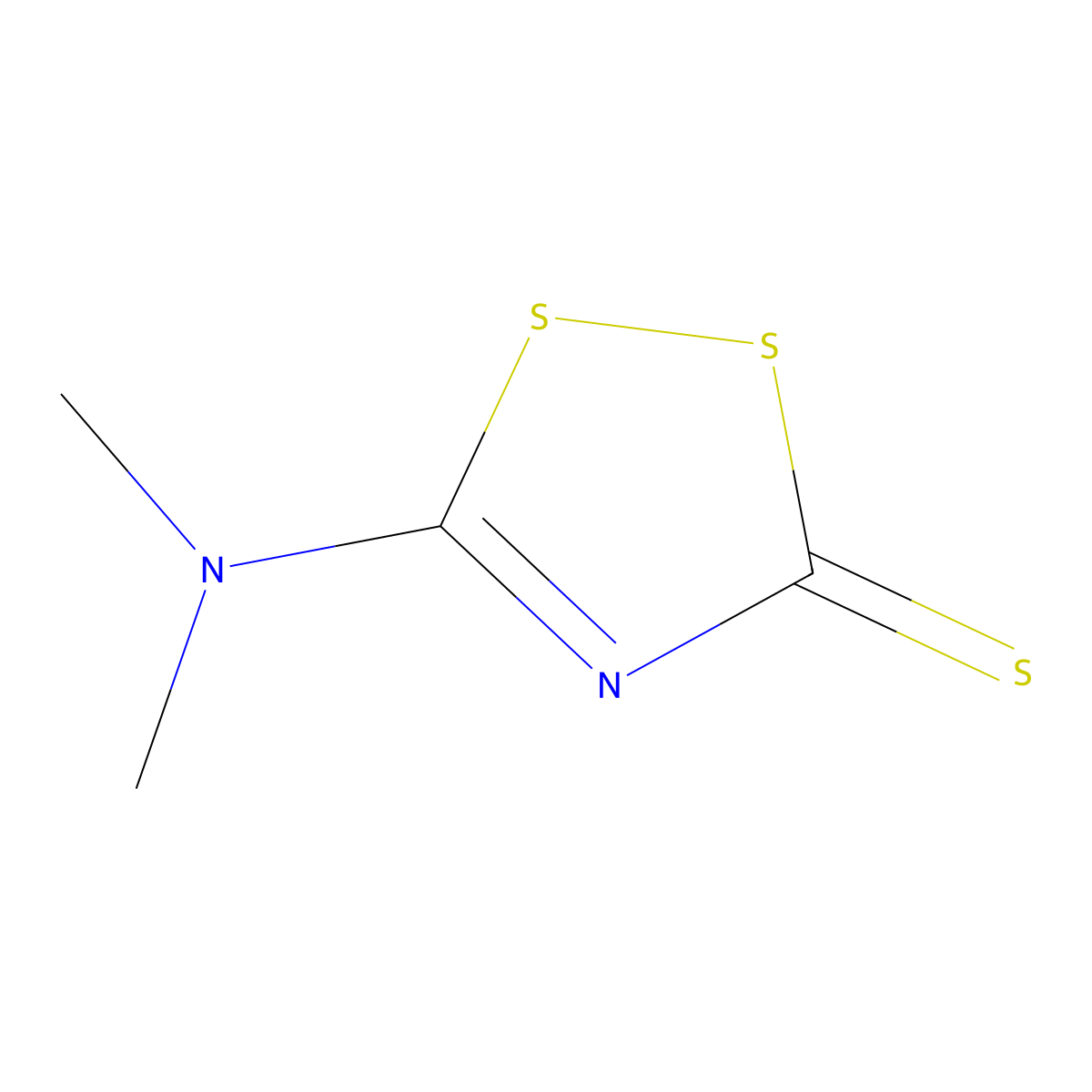 5-(Dimethylamino)-3H-1,2,4-dithiazole-3-thione molecular structure, CAS 29220-04-0