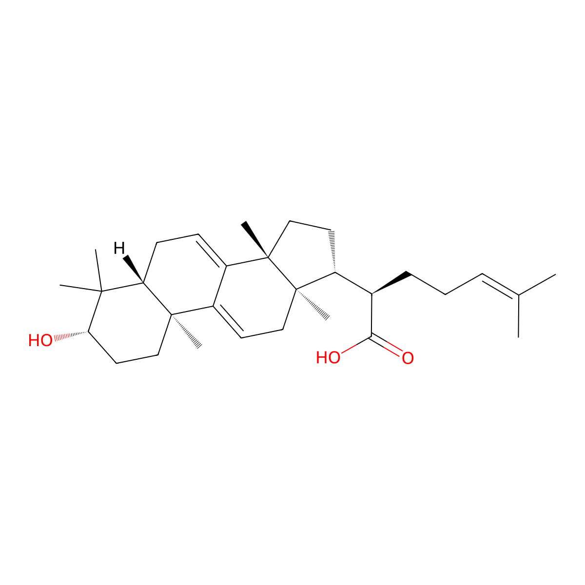 Dehydrotrametenolic Acid molecular structure, CAS 29220-16-4