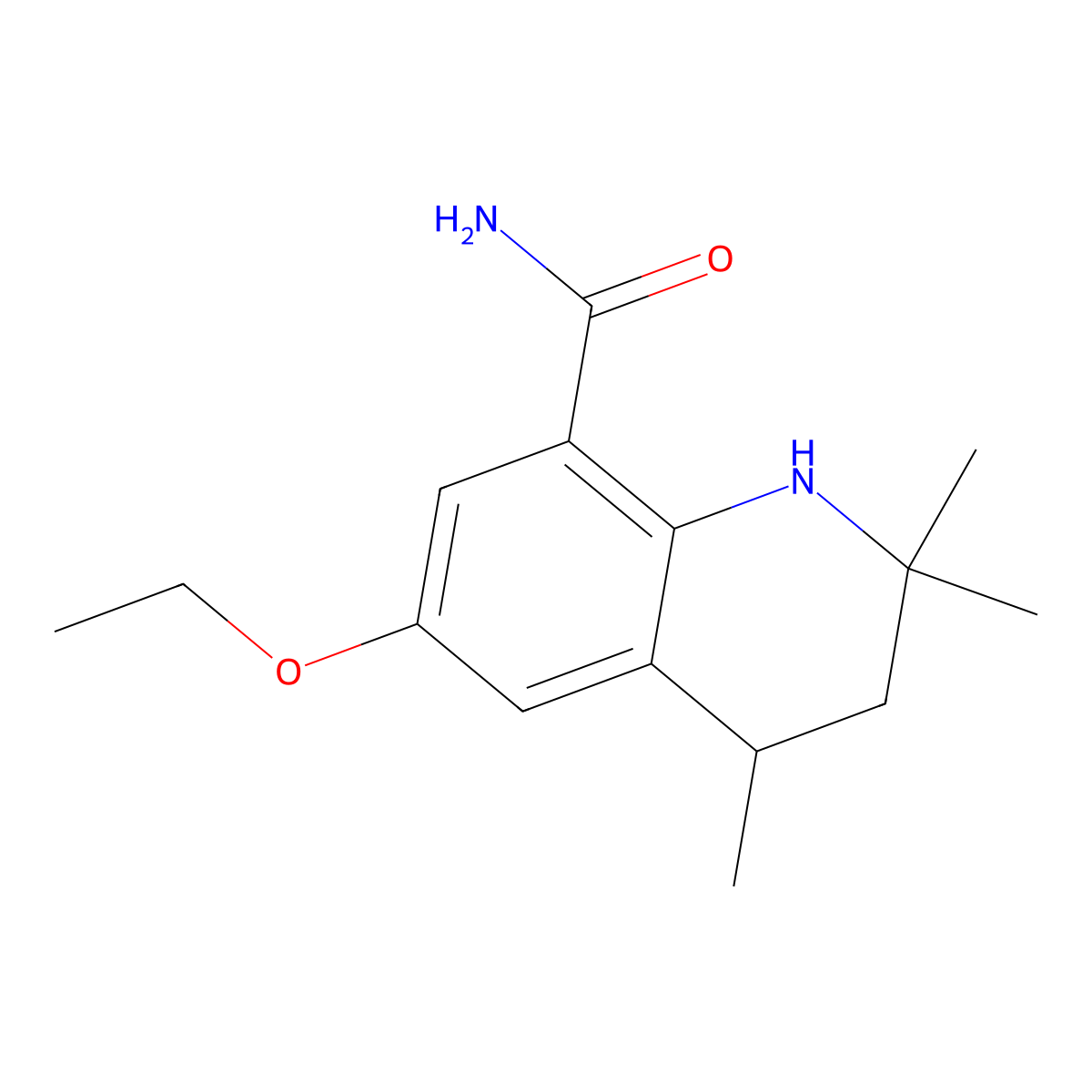 6-Ethoxy-2,2,4-trimethyl-1,2,3,4-tetrahydro-8-quinolinecarboxamide molecular structure, CAS 2922055-70-5