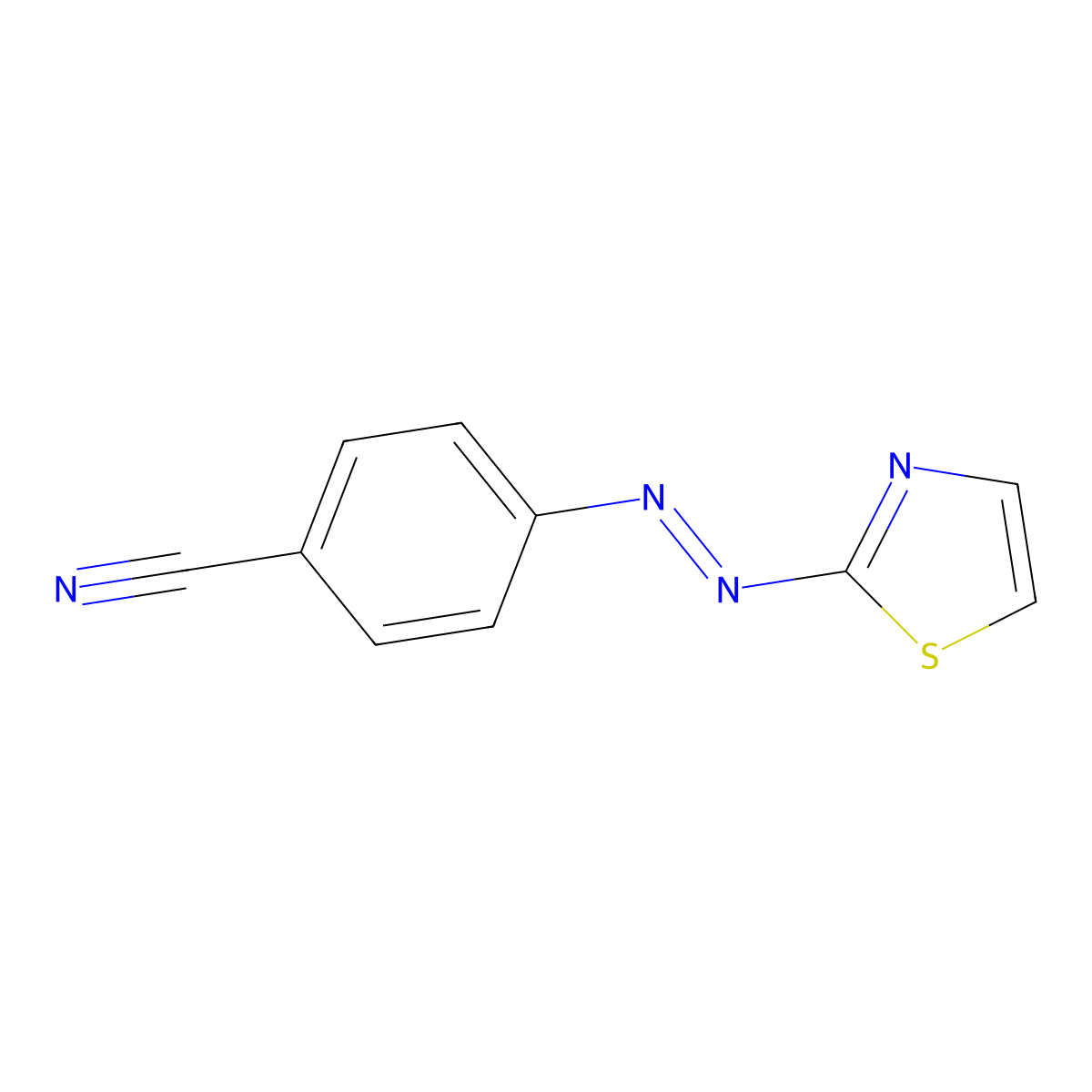 (E)-4-(Thiazol-2-yldiazenyl)benzonitrile molecular structure, CAS 2922078-87-1