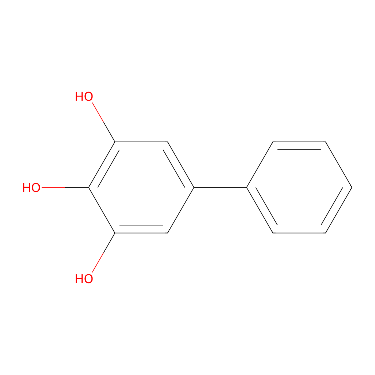 (1,1'-Biphenyl)triol molecular structure, CAS 29222-39-7