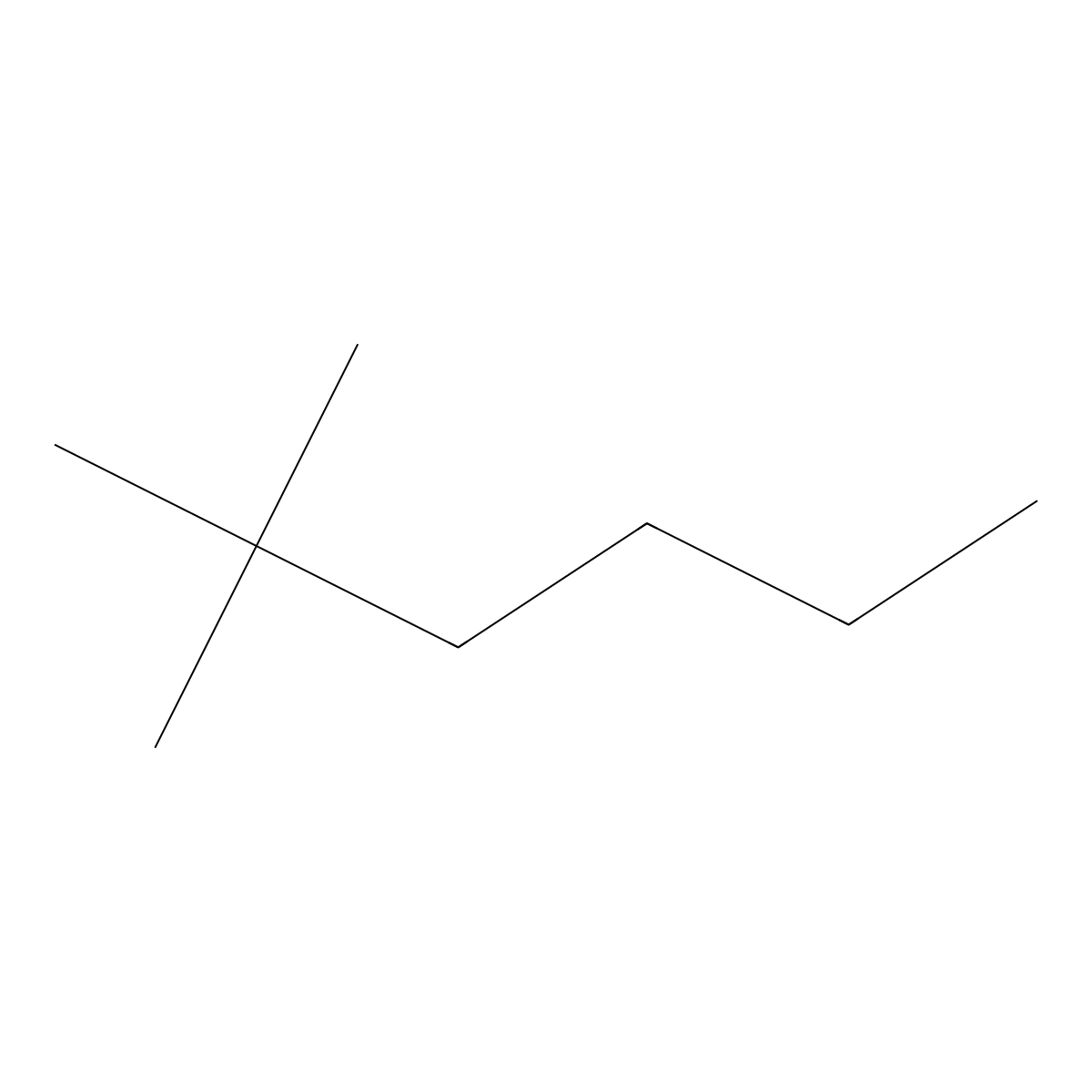 2,2-Dimethylhexane molecular structure, CAS 29222-48-8
