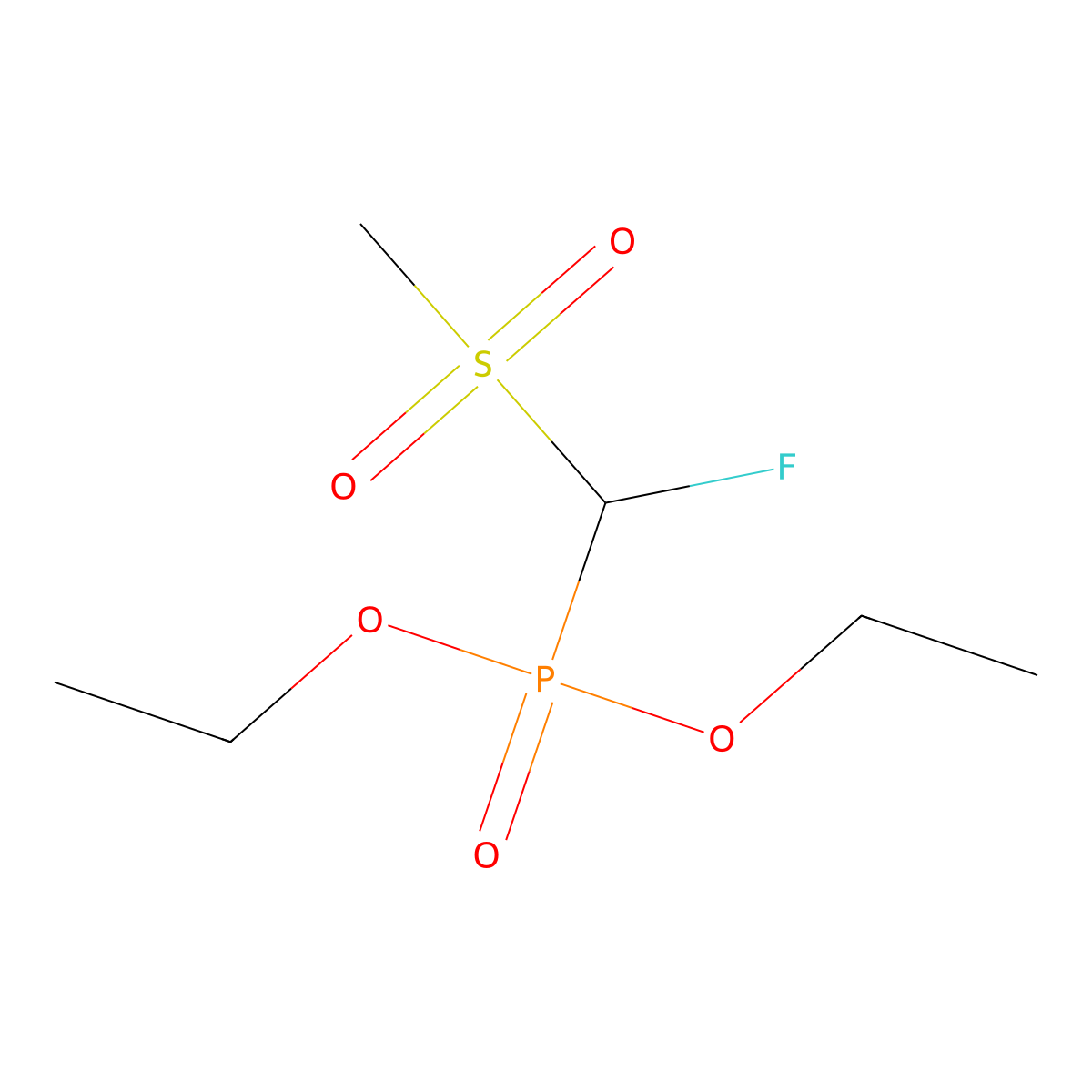 Diethyl [fluoro(methanesulfonyl)methyl]phosphonate molecular structure, CAS 2922230-39-3