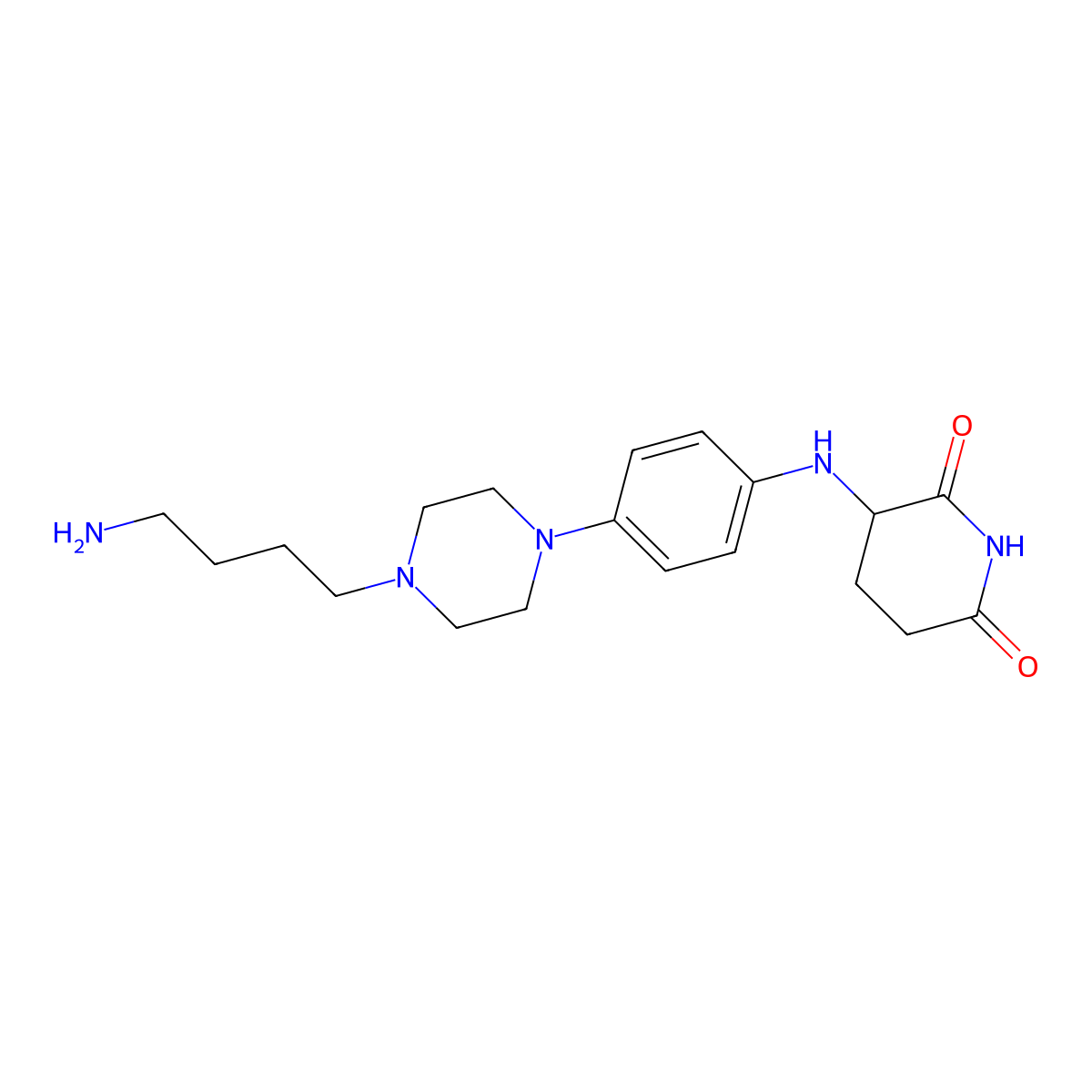 3-[(4-(4-(4-Aminobutyl)piperazin-1-yl)phenyl)amino]piperidine-2,6-dione molecular structure, CAS 2922276-67-1