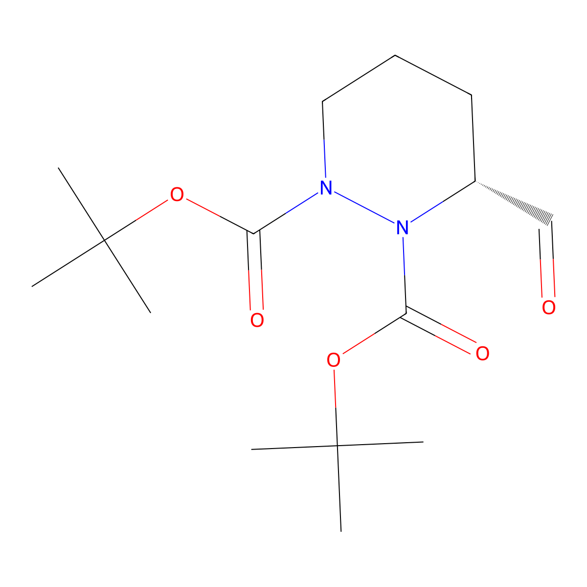 Di-tert-butyl (R)-3-formyltetrahydropyridazine-1,2-dicarboxylate molecular structure, CAS 2922280-04-2