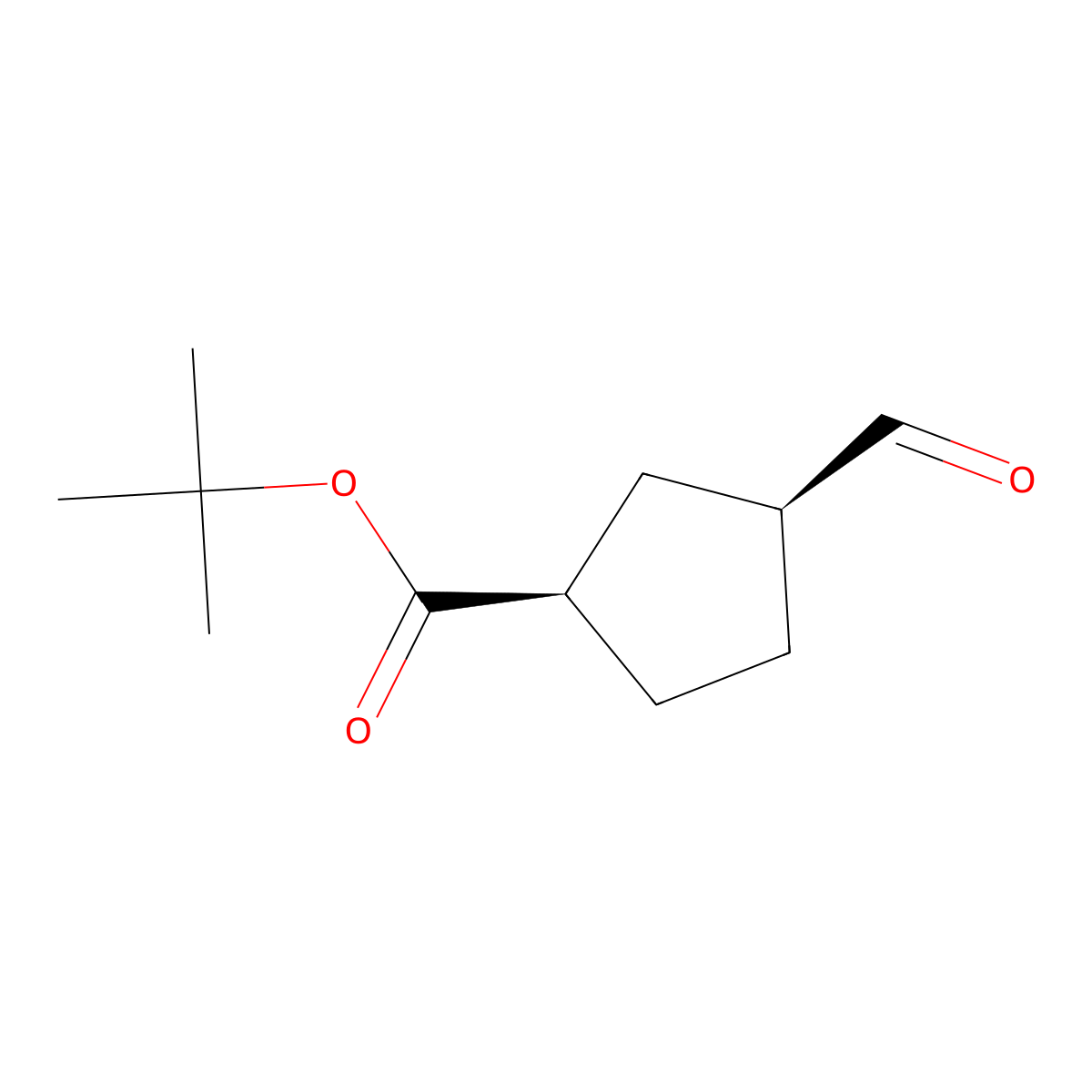 rac-tert-butyl (1R,3S)-3-formylcyclopentane-1-carboxylate molecular structure, CAS 2922280-48-4