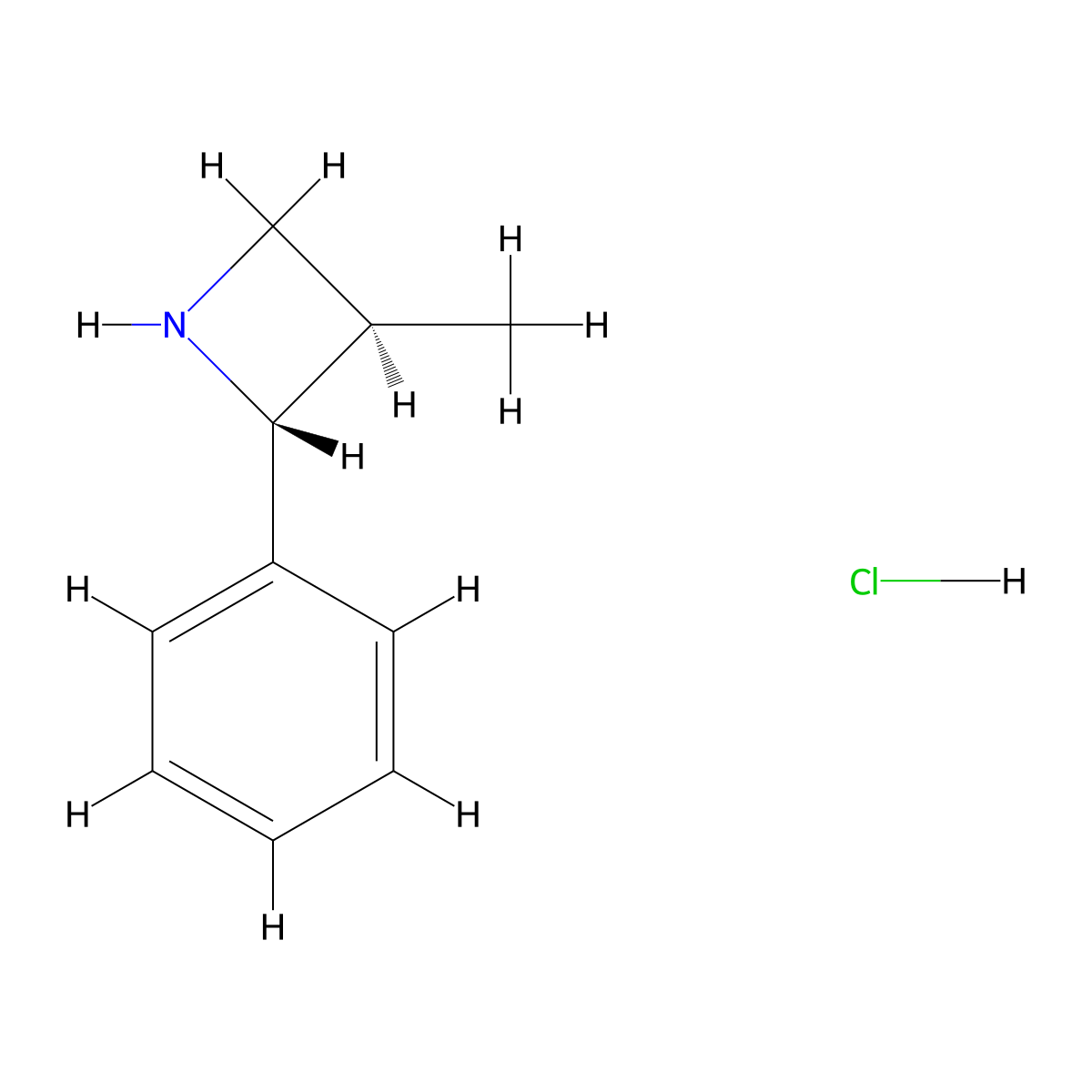 rac-(2R,3R)-3-methyl-2-phenylazetidine hydrochloride molecular structure, CAS 2922280-51-9