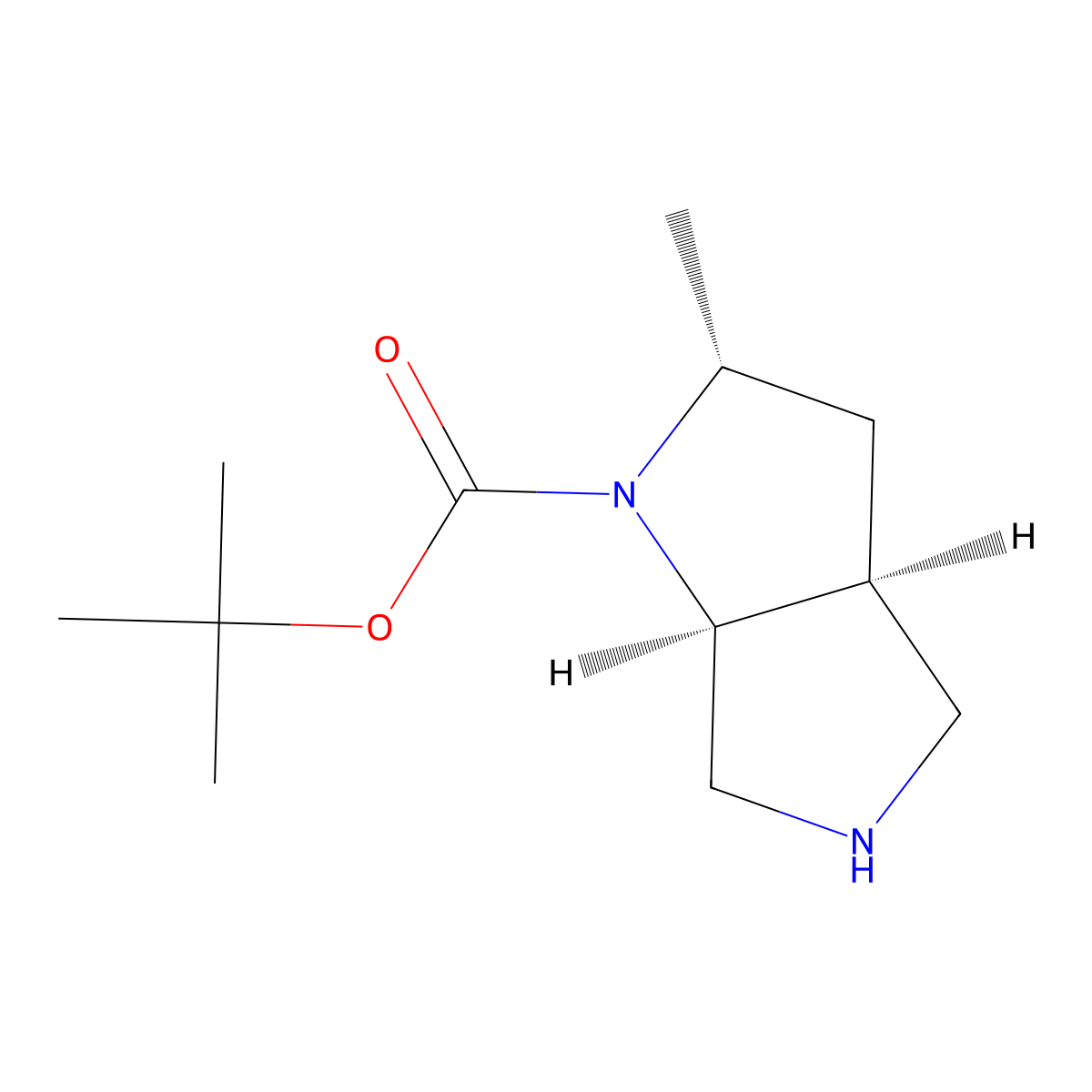 rac-tert-butyl (2R,3aS,6aS)-2-methyl-octahydropyrrolo[2,3-c]pyrrole-1-carboxylate molecular structure, CAS 2922280-82-6