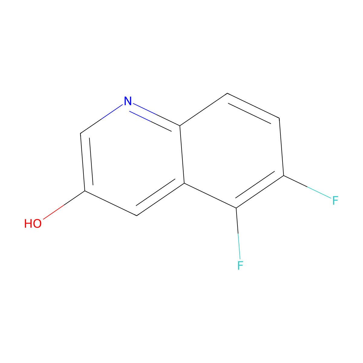 5,6-Difluoroquinolin-3-ol molecular structure, CAS 2922283-33-6