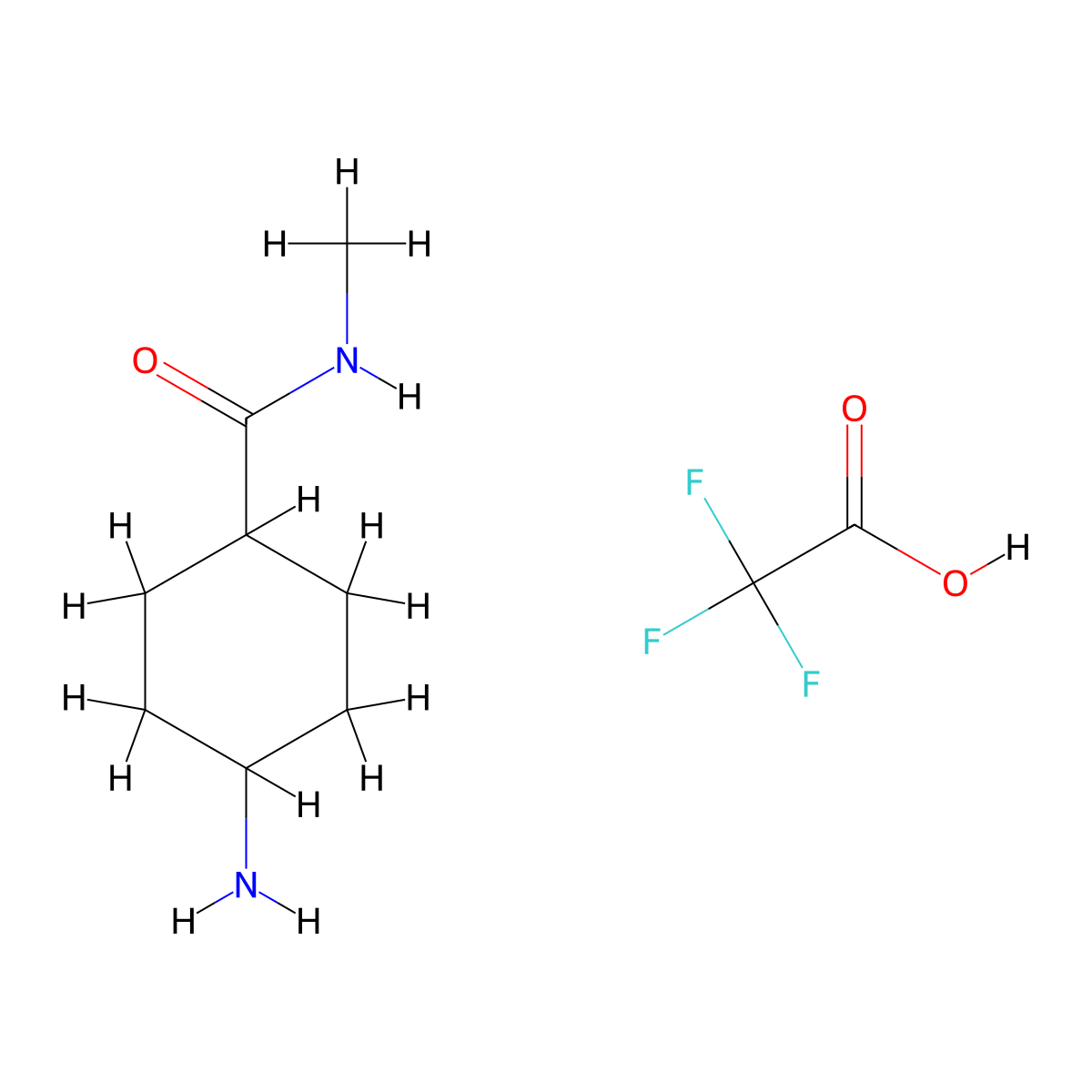4-Amino-N-methylcyclohexane-1-carboxamide 2,2,2-trifluoroacetate molecular structure, CAS 2922283-34-7