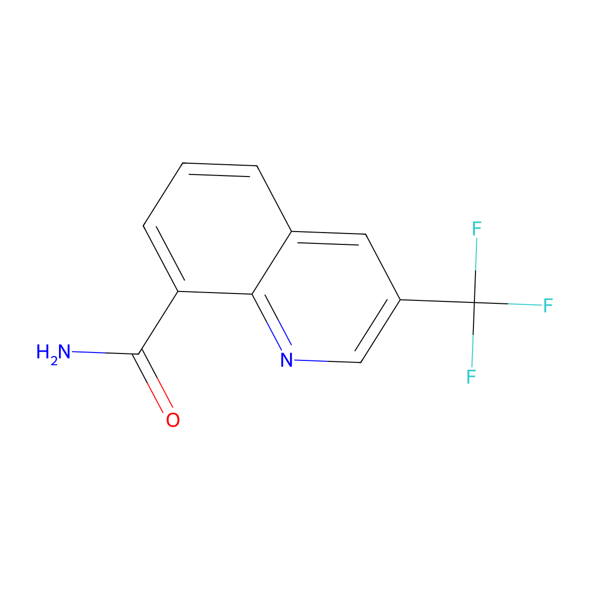 3-(Trifluoromethyl)quinoline-8-carboxamide molecular structure, CAS 2922283-41-6