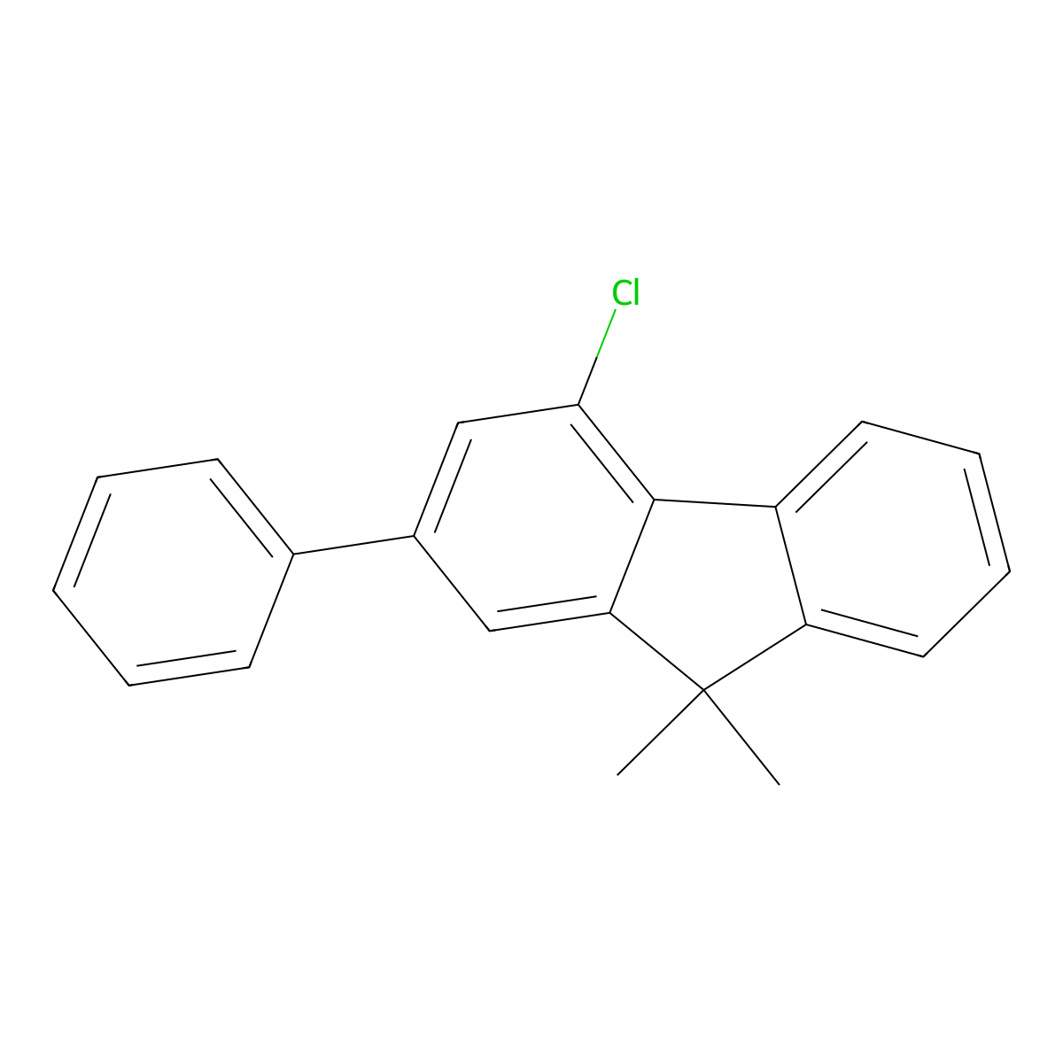 4-Chloro-9,9-dimethyl-2-phenyl-9H-fluorene molecular structure, CAS 2922283-44-9