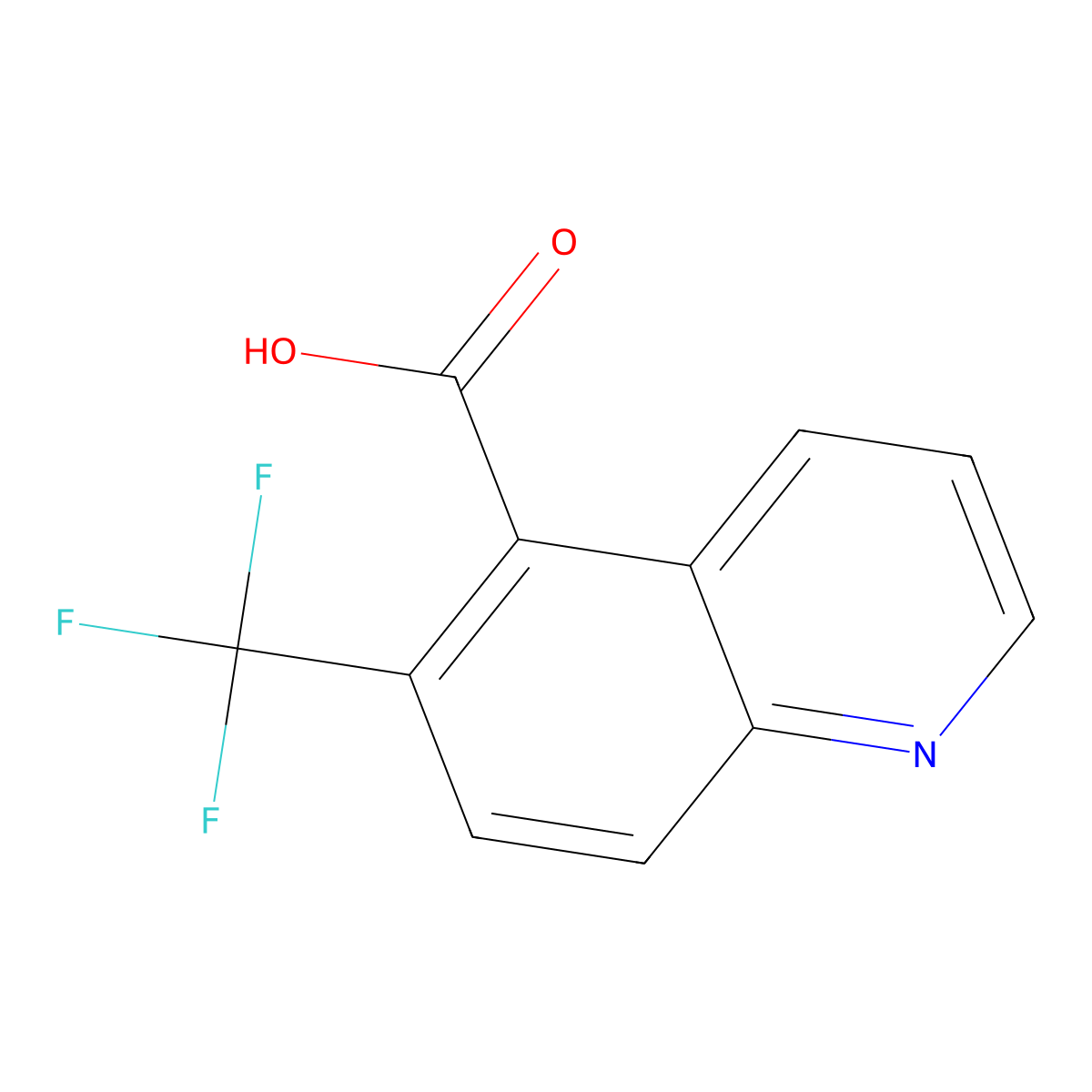 6-(Trifluoromethyl)quinoline-5-carboxylic acid molecular structure, CAS 2922283-52-9