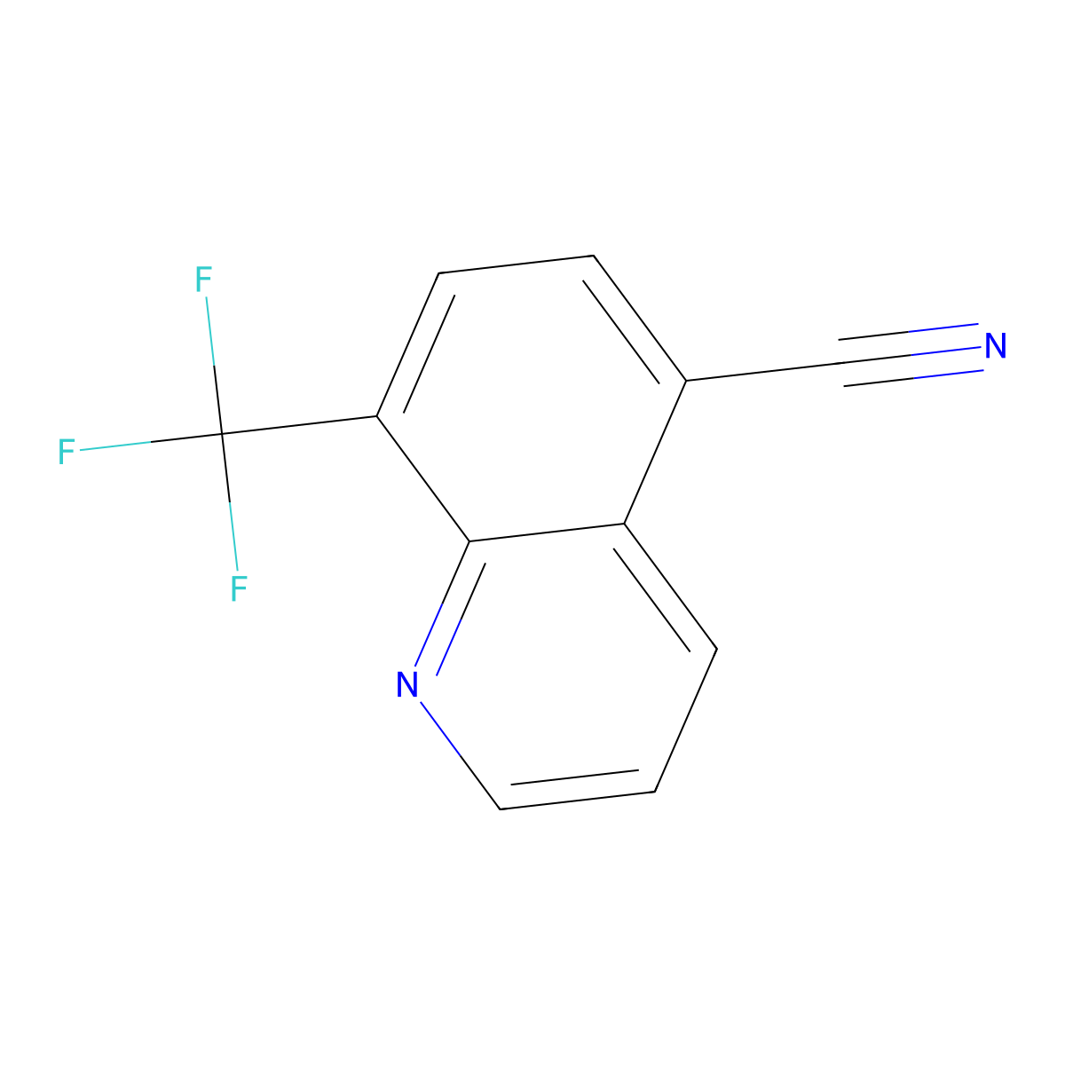 8-(Trifluoromethyl)quinoline-5-carbonitrile molecular structure, CAS 2922283-53-0