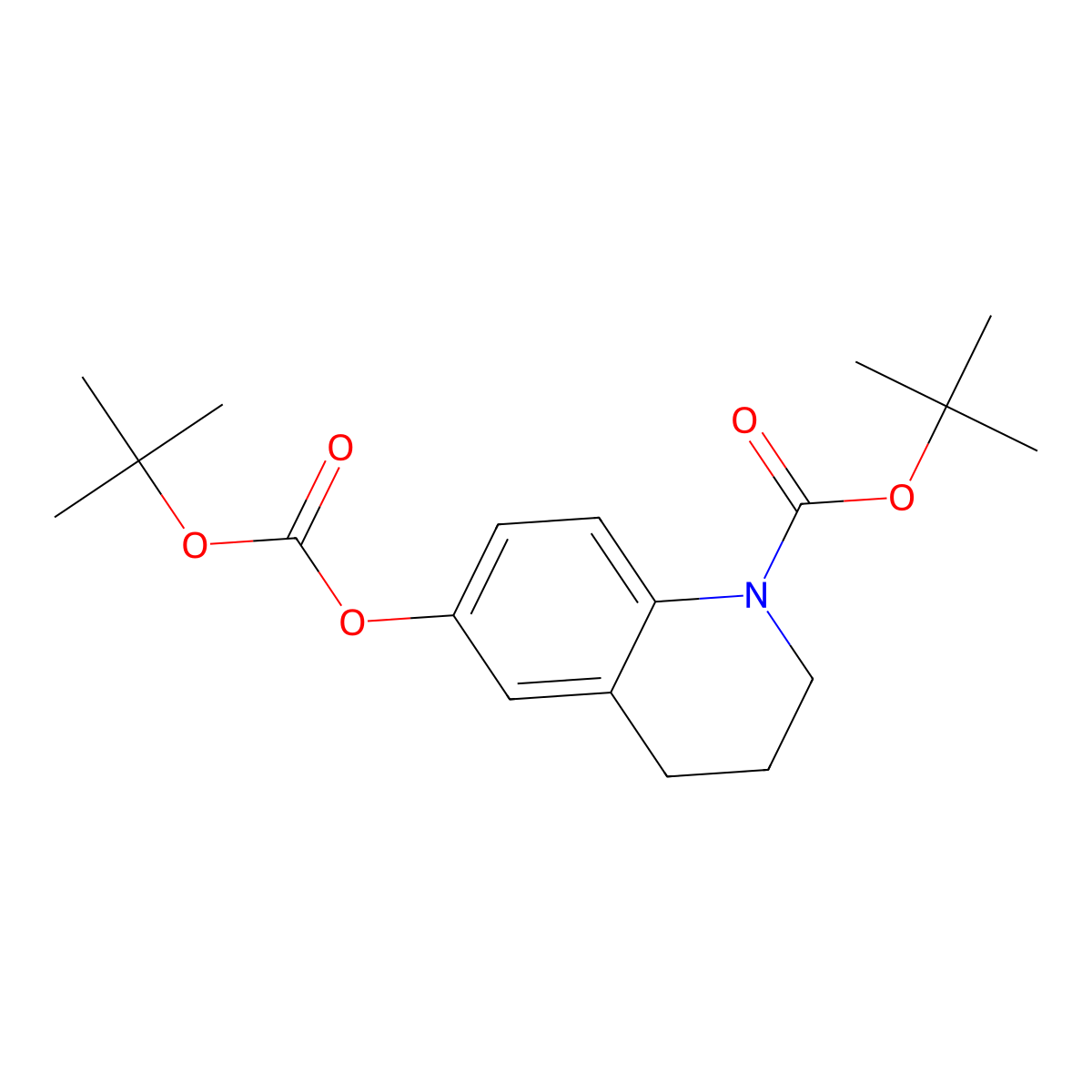 tert-Butyl 6-((tert-butoxycarbonyl)oxy)-3,4-dihydroquinoline-1(2H)-carboxylate molecular structure, CAS 2922283-59-6