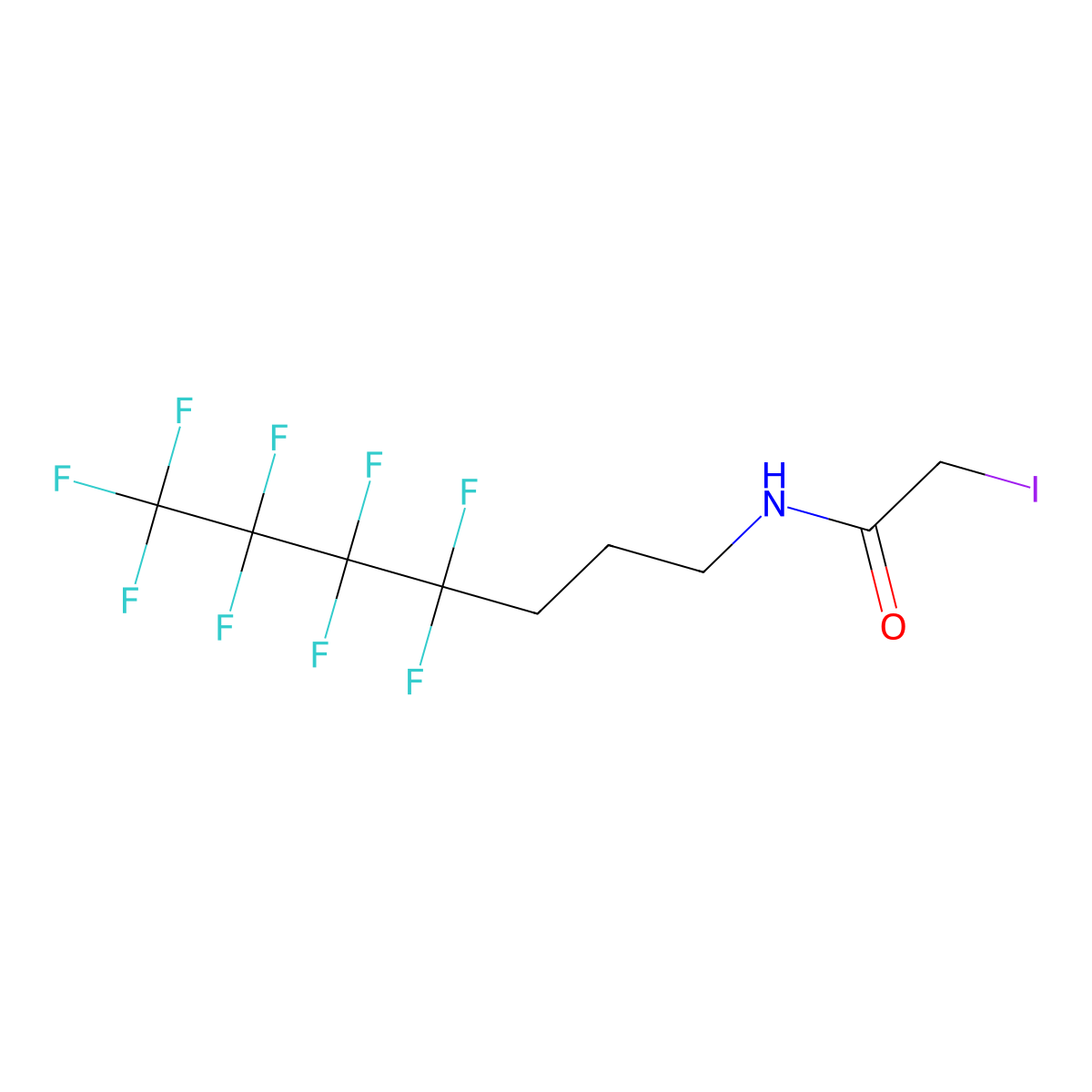 2-Iodo-N-(4,4,5,5,6,6,7,7,7-nonafluoroheptyl)acetamide molecular structure, CAS 2922283-60-9