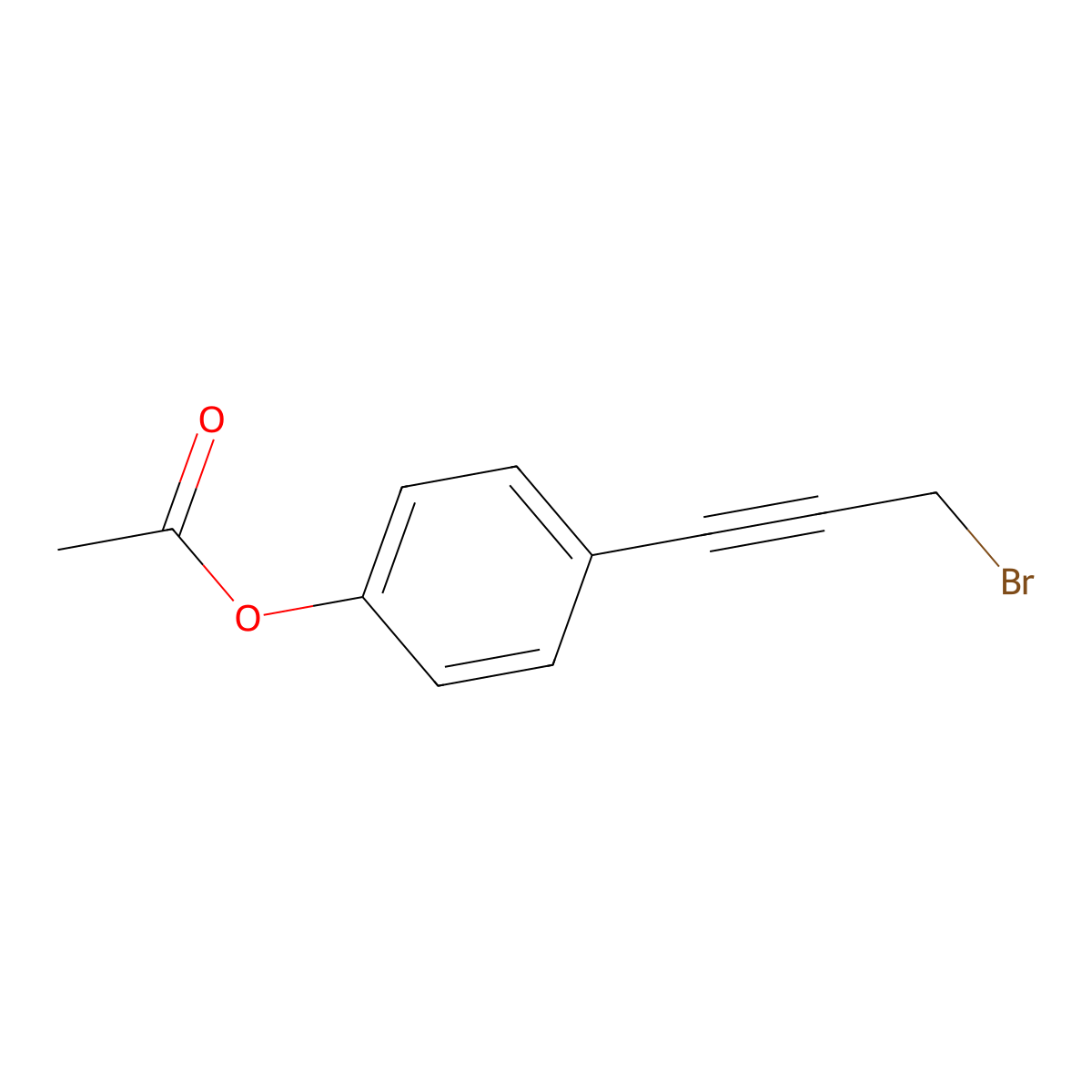 4-(3-Bromoprop-1-yn-1-yl)phenyl acetate molecular structure, CAS 2922283-63-2
