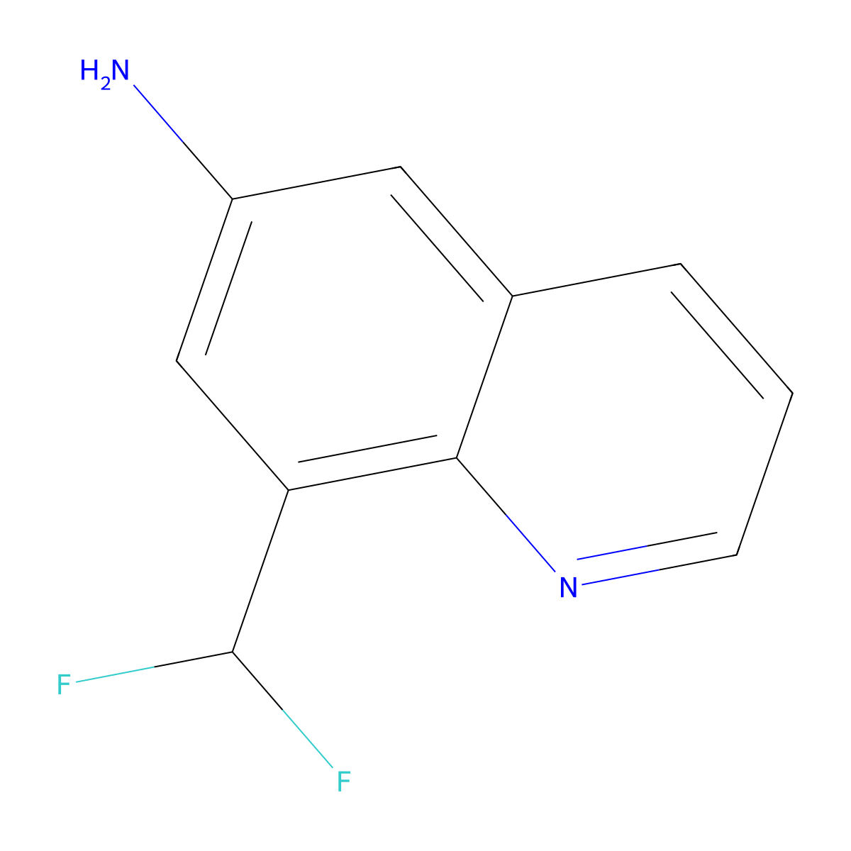 8-(Difluoromethyl)quinolin-6-amine molecular structure, CAS 2922283-79-0