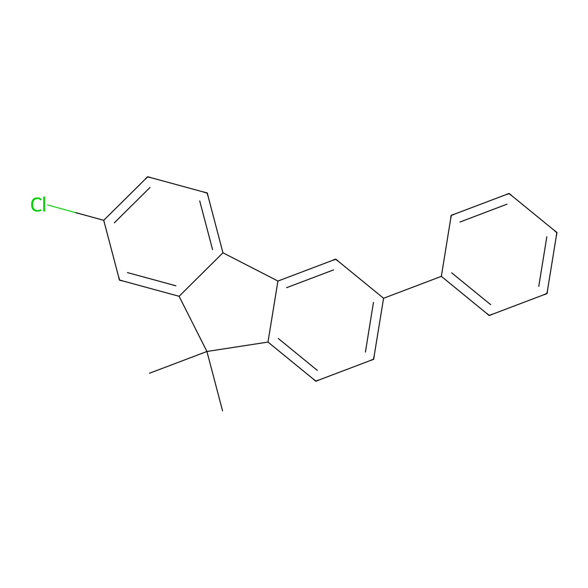 2-Chloro-9,9-dimethyl-6-phenyl-9H-fluorene molecular structure, CAS 2922283-81-4