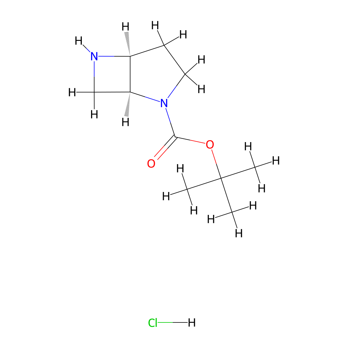 tert-Butyl (1S,5S)-2,6-diazabicyclo[3.2.0]heptane-2-carboxylate hydrochloride molecular structure, CAS 2922439-33-4