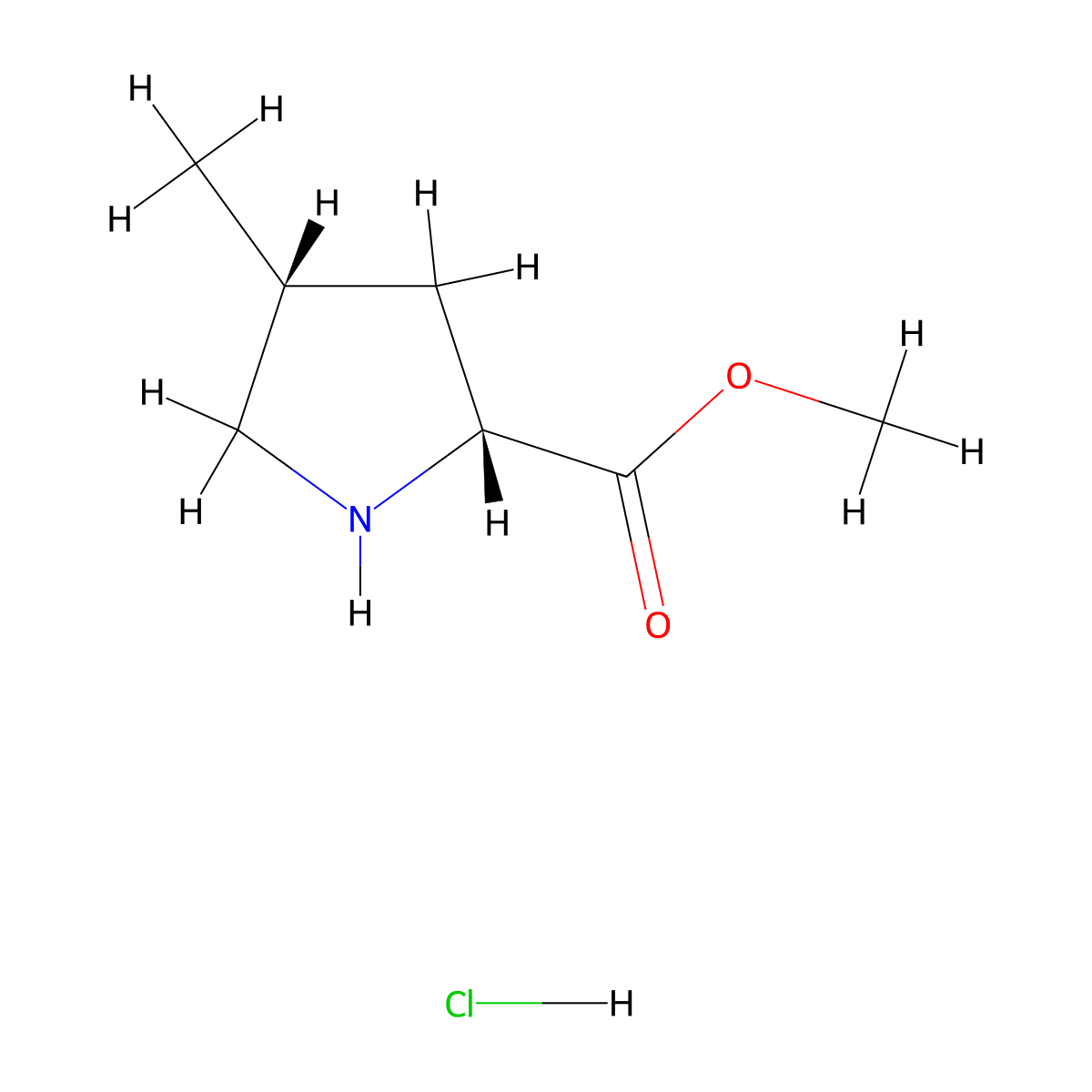 methyl (2R,4R)-4-methylpyrrolidine-2-carboxylate hydrochloride molecular structure, CAS 2922439-76-5