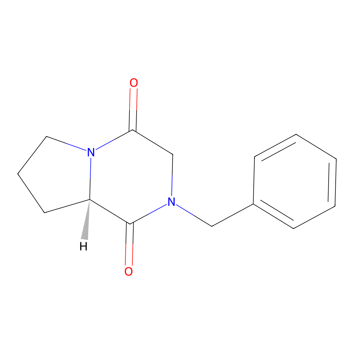 (8aR)-2-benzyl-6,7,8,8a-tetrahydro-3H-pyrrolo[1,2-a]pyrazine-1,4-dione molecular structure, CAS 2922454-37-1