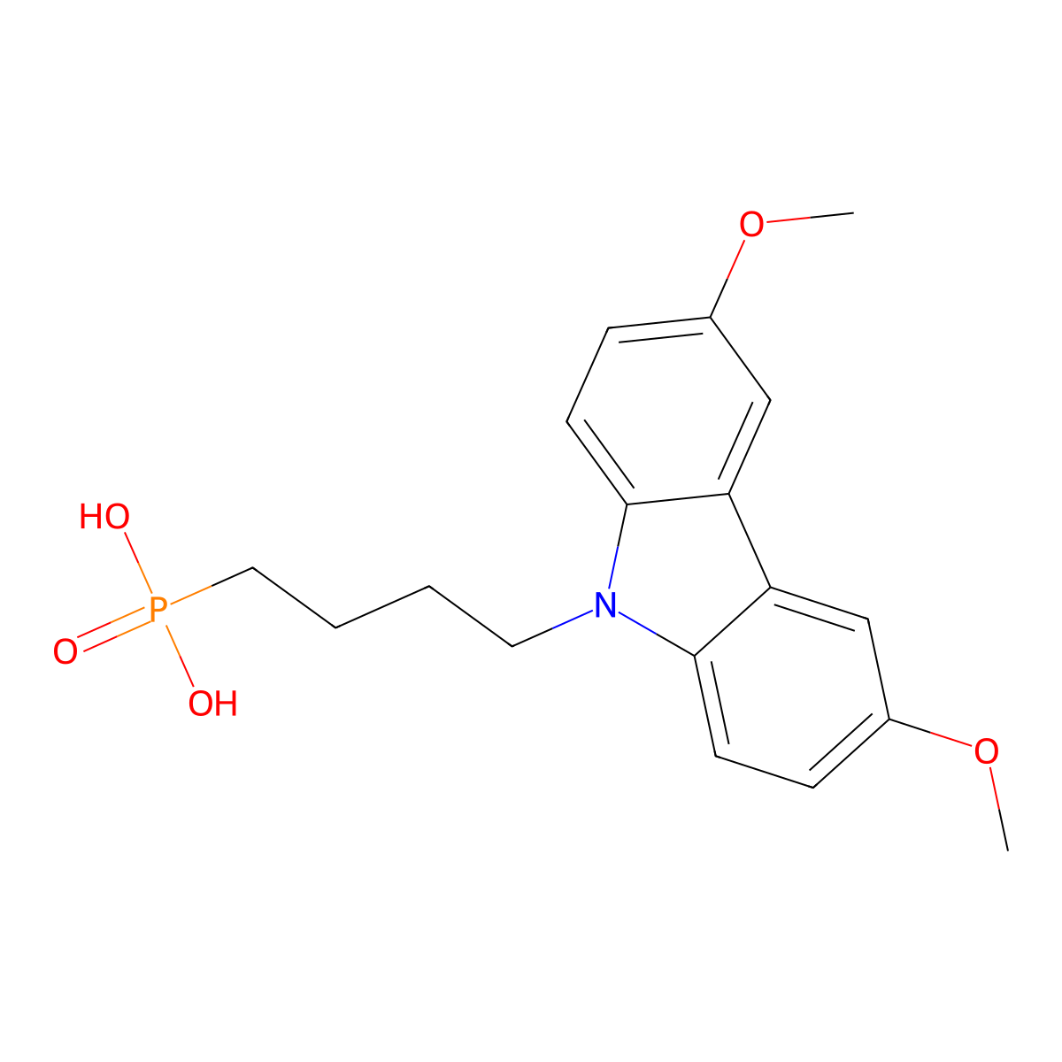 (4-(3,6-Dimethoxy-9H-carbazol-9-yl)butyl)phosphonic Acid molecular structure, CAS 2922526-56-3