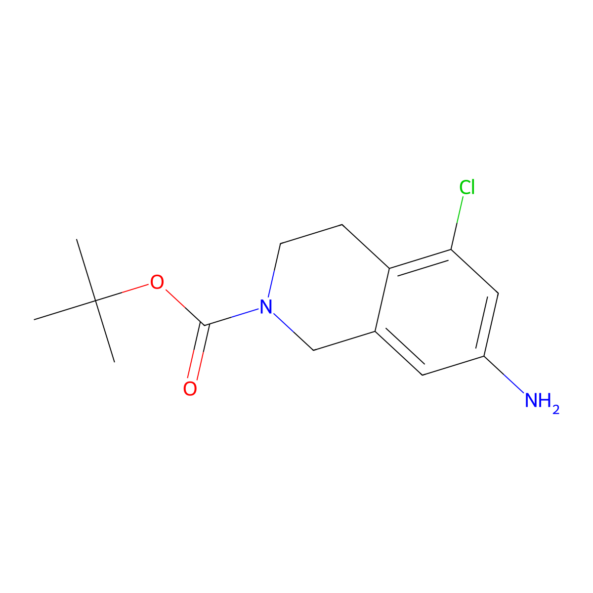 2-Boc-5-chloro-1,2,3,4-tetrahydroisoquinolin-7-amine molecular structure, CAS 2922533-68-2