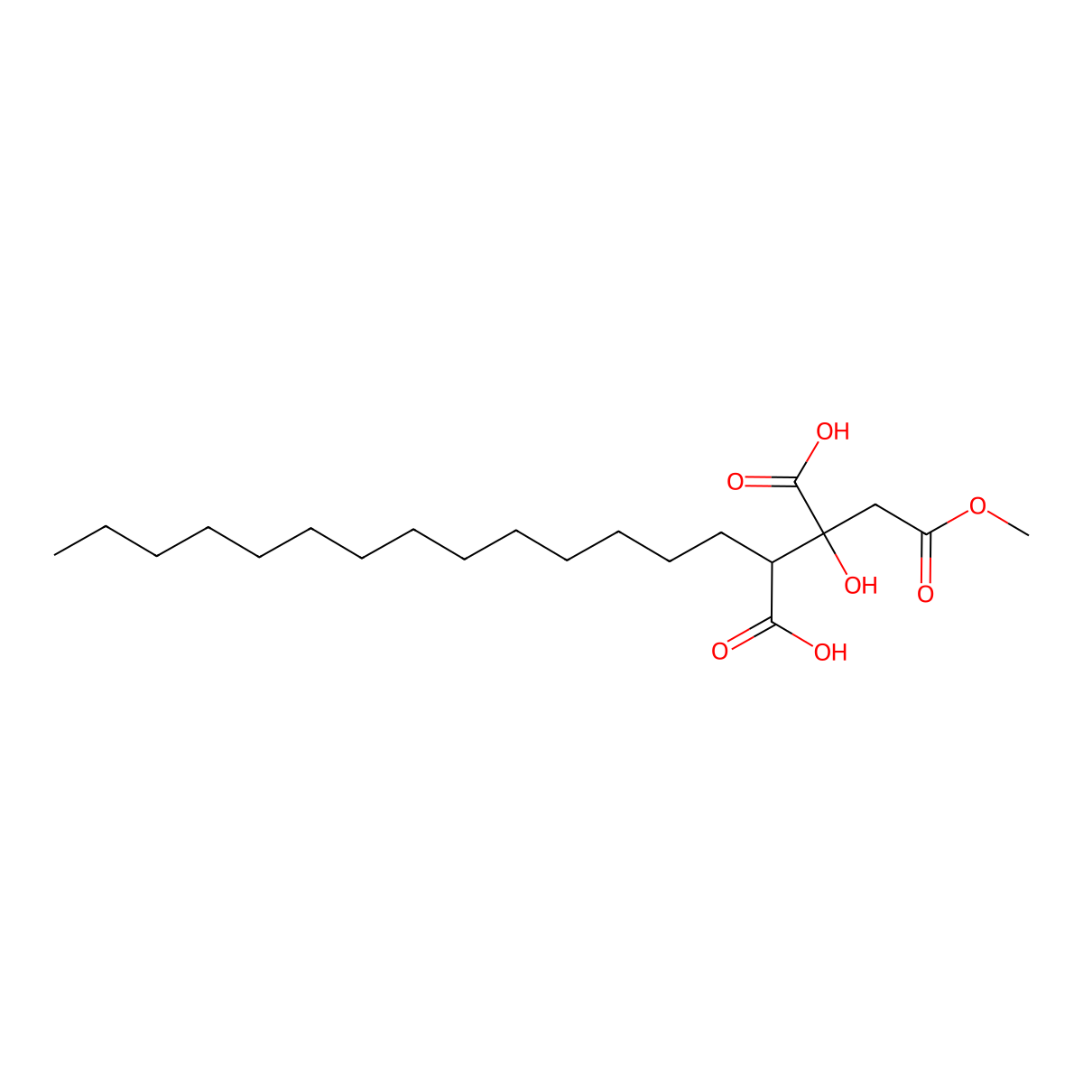 5-Methyl hydrogen 3-C-carboxy-2,4-dideoxy-2-tetradecylpentarate molecular structure, CAS 29227-64-3