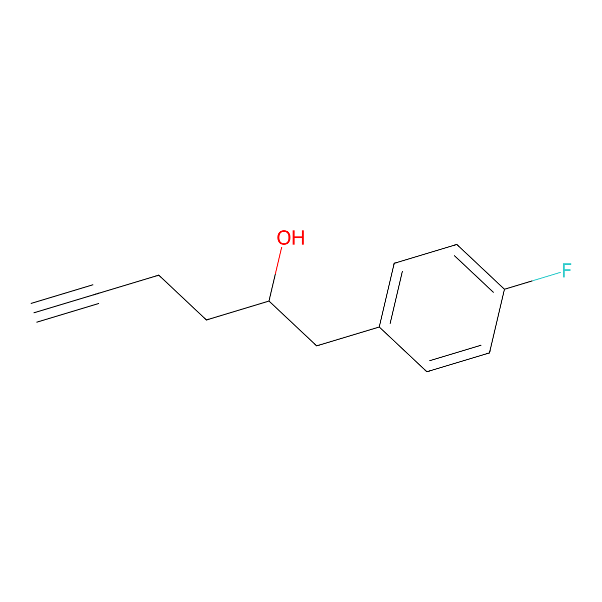 1-(4-Fluorophenyl)hex-5-yn-2-ol molecular structure, CAS 29229-62-7