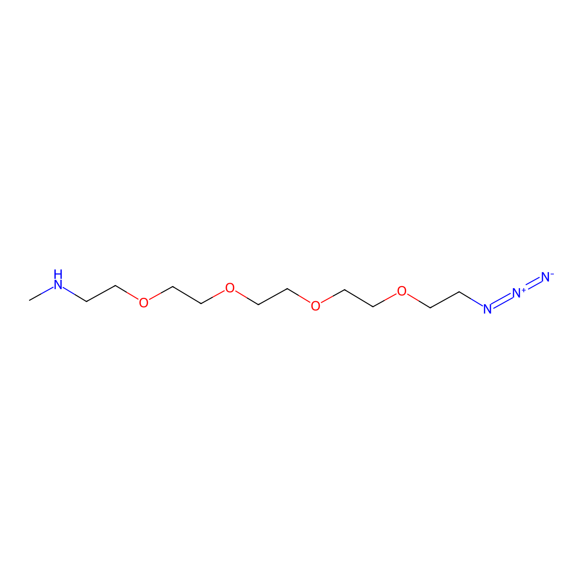 14-AZido-N-methyl-3,6,9,12-tetraoxatetradecan-1-amine molecular structure, CAS 2922968-17-8