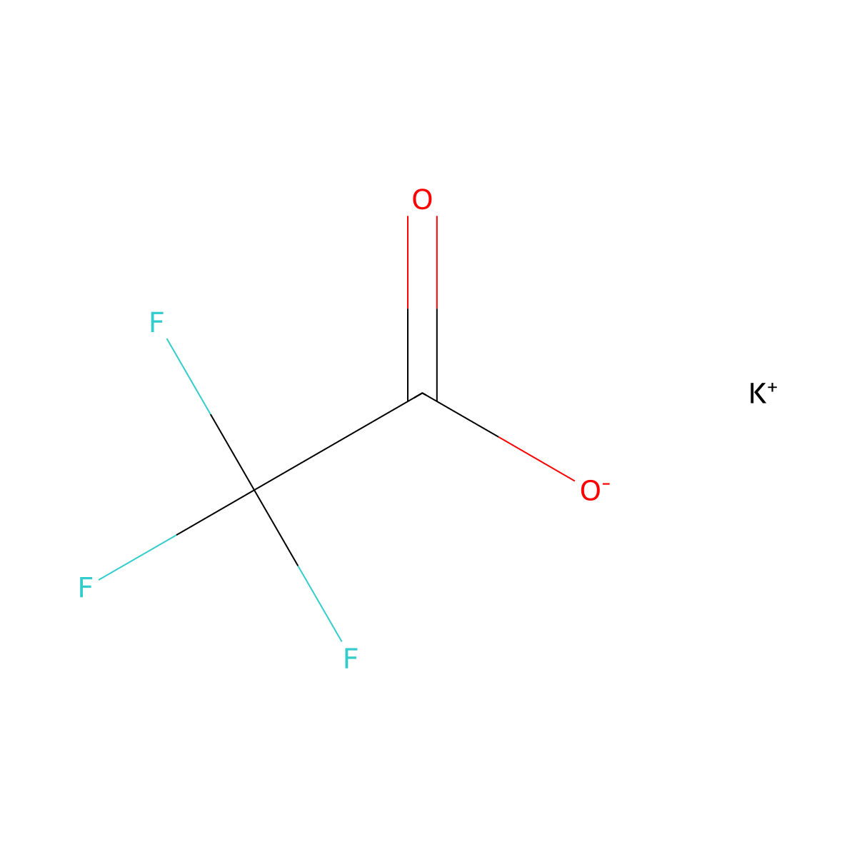 potassium 2,2,2-trifluoroacetate molecular structure, CAS 2923-16-2