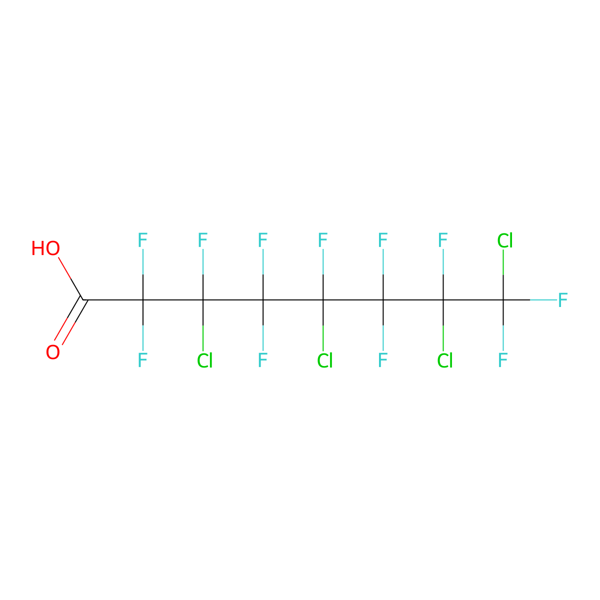 3,5,7,8-Tetrachloroperfluorooctanoic acid molecular structure, CAS 2923-68-4
