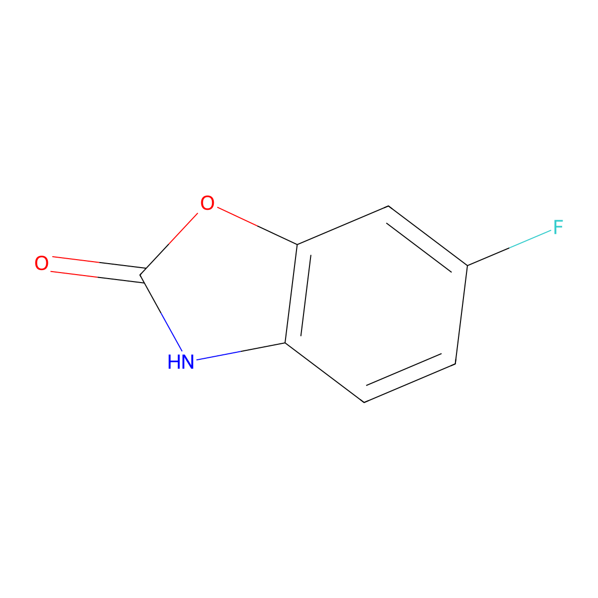 6-Fluoro-1,3-benzoxazol-2(3H)-one molecular structure, CAS 2923-94-6