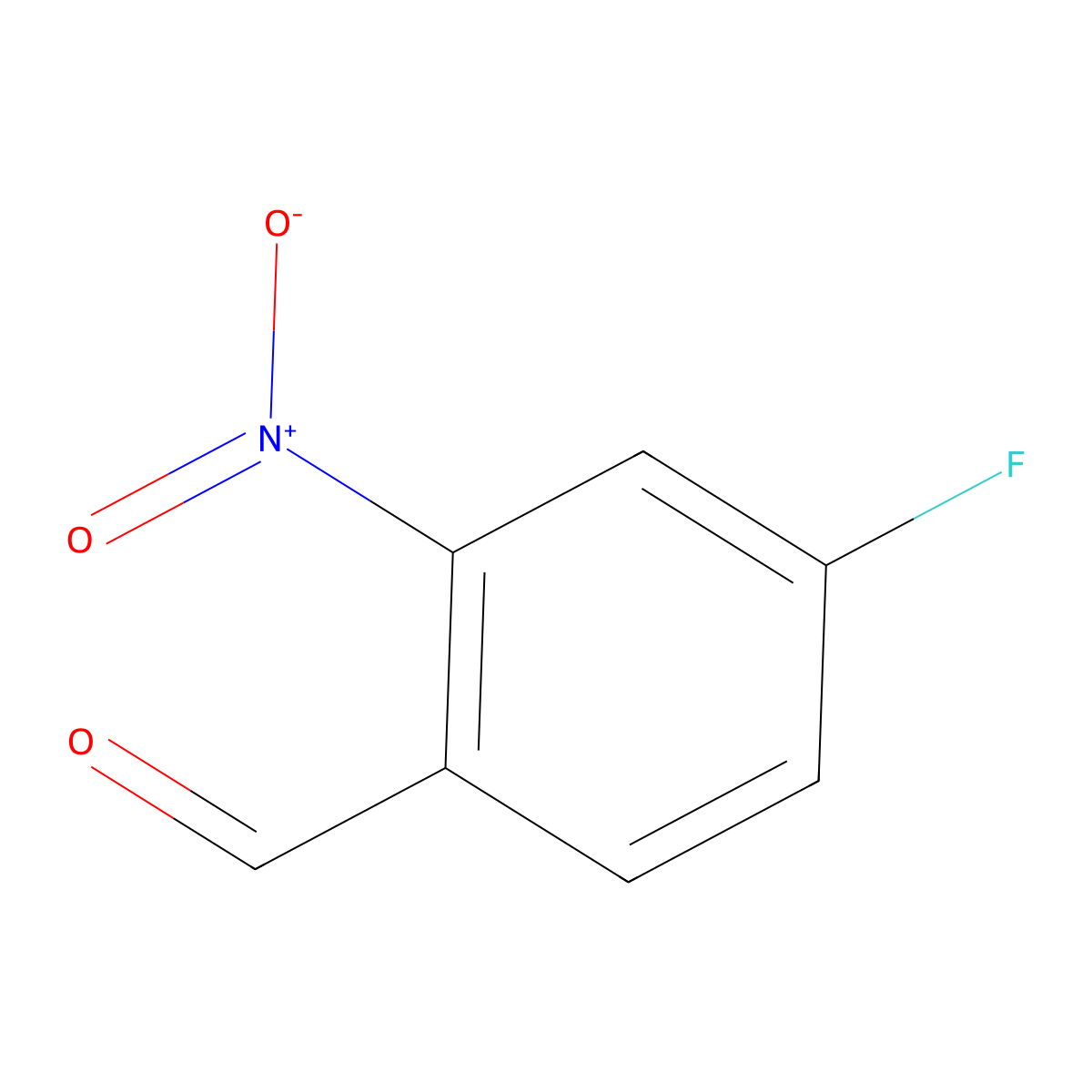 4-Fluoro-2-nitrobenzaldehyde molecular structure, CAS 2923-96-8