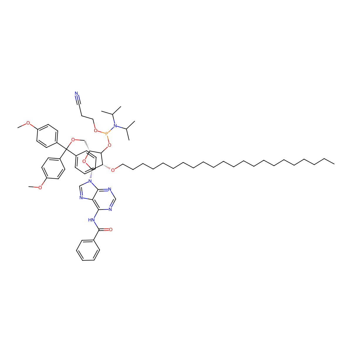 DMTr-2'-O-C22-rA-3'-CE-Phosphoramidite molecular structure, CAS 2923115-67-5