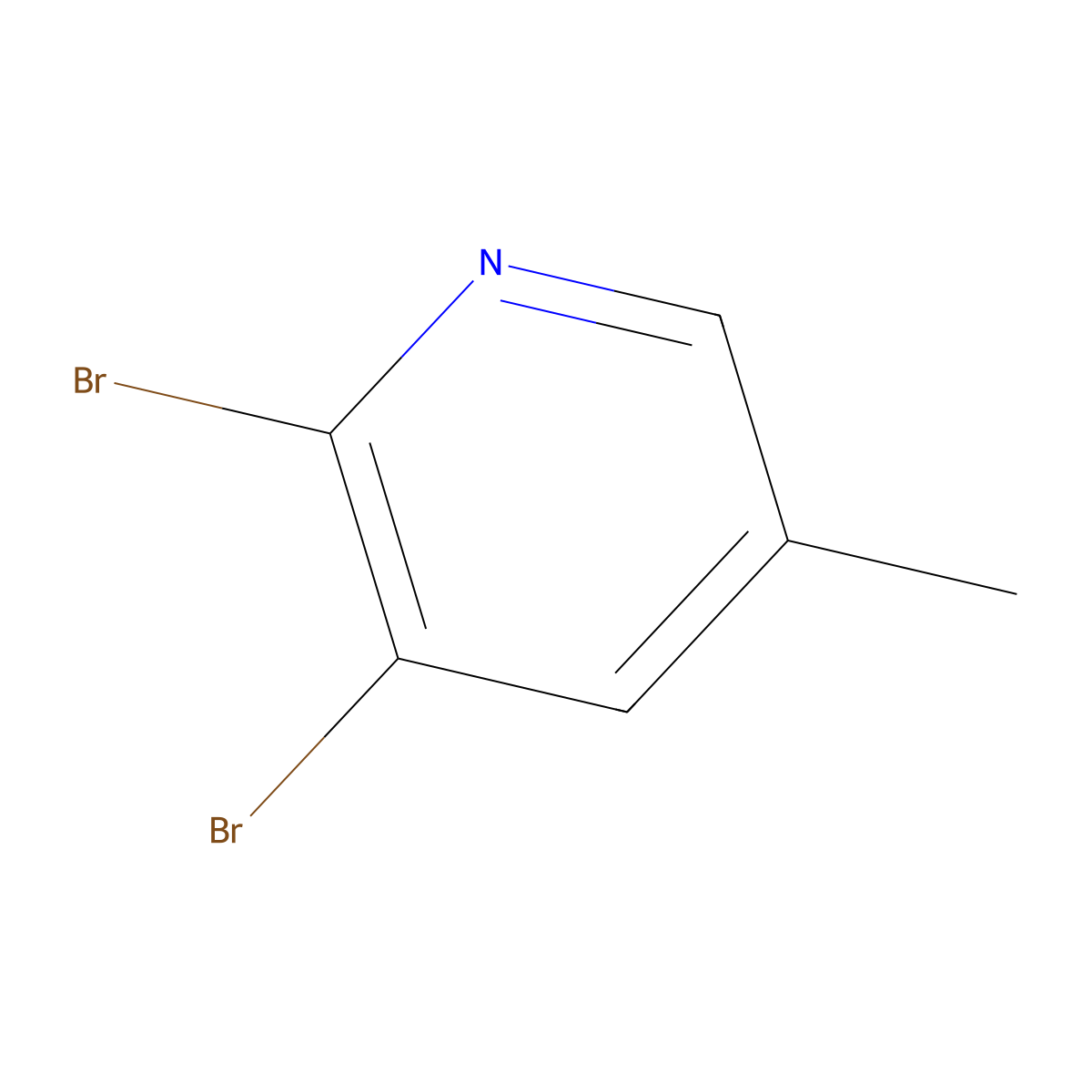 2,3-Dibromo-5-methylpyridine molecular structure, CAS 29232-39-1