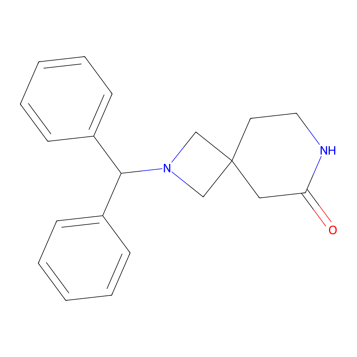 2-Benzhydryl-2,7-diazaspiro[3.5]nonan-6-one molecular structure, CAS 2923245-67-2