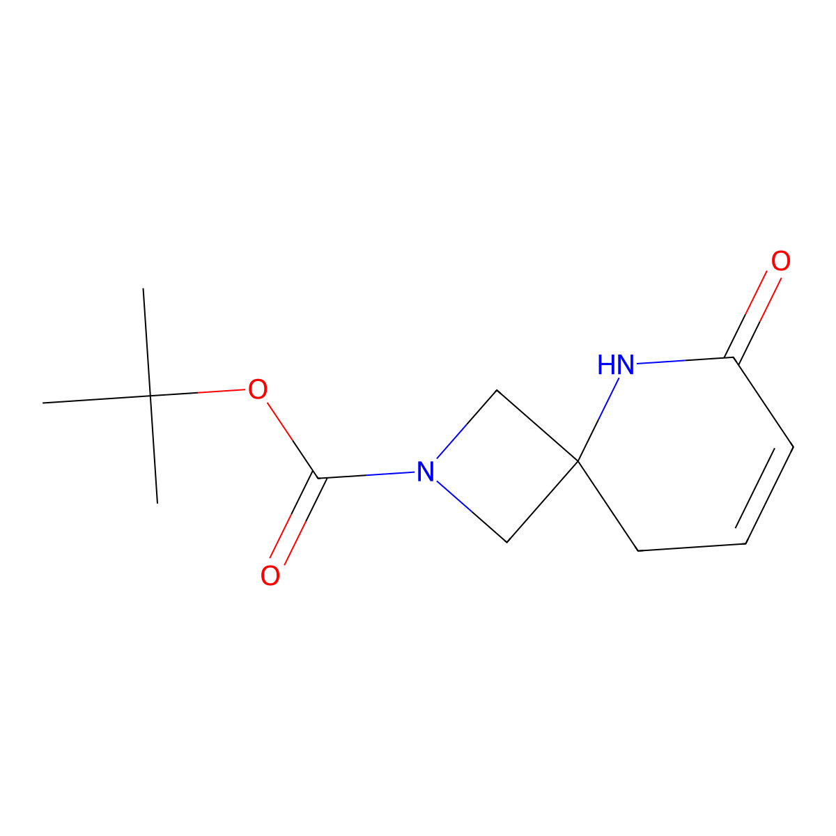 Tert-butyl 6-oxo-2,5-diazaspiro[3.5]non-7-ene-2-carboxylate molecular structure, CAS 2923303-43-7