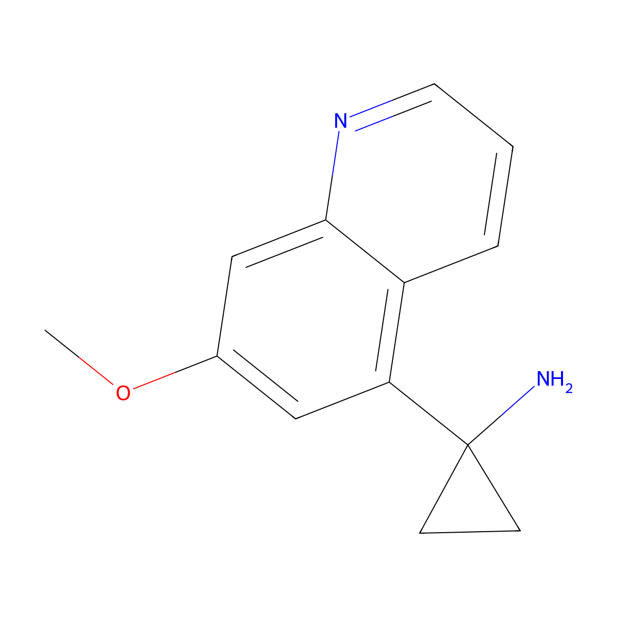 1-(7-Methoxyquinolin-5-YL)cyclopropan-1-amine molecular structure, CAS 2923389-34-6