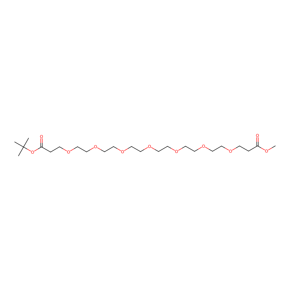 1-Tert-butyl 25-methyl 4,7,10,13,16,19,22-heptaoxapentacosane-1,25-dioate molecular structure, CAS 2923530-11-2