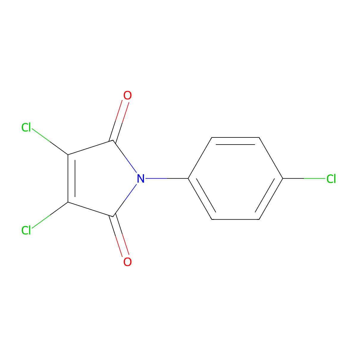 1H-Pyrrole-2,5-dione, 3,4-dichloro-1-(4-chlorophenyl)- molecular structure, CAS 29236-09-7
