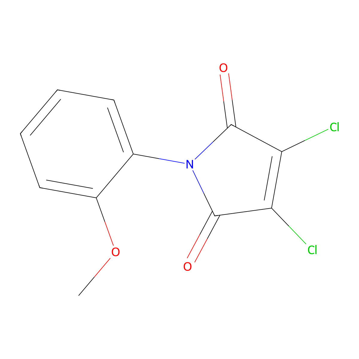 3,4-dichloro-1-(2-methoxyphenyl)-1H-pyrrole-2,5-dione molecular structure, CAS 29236-13-3
