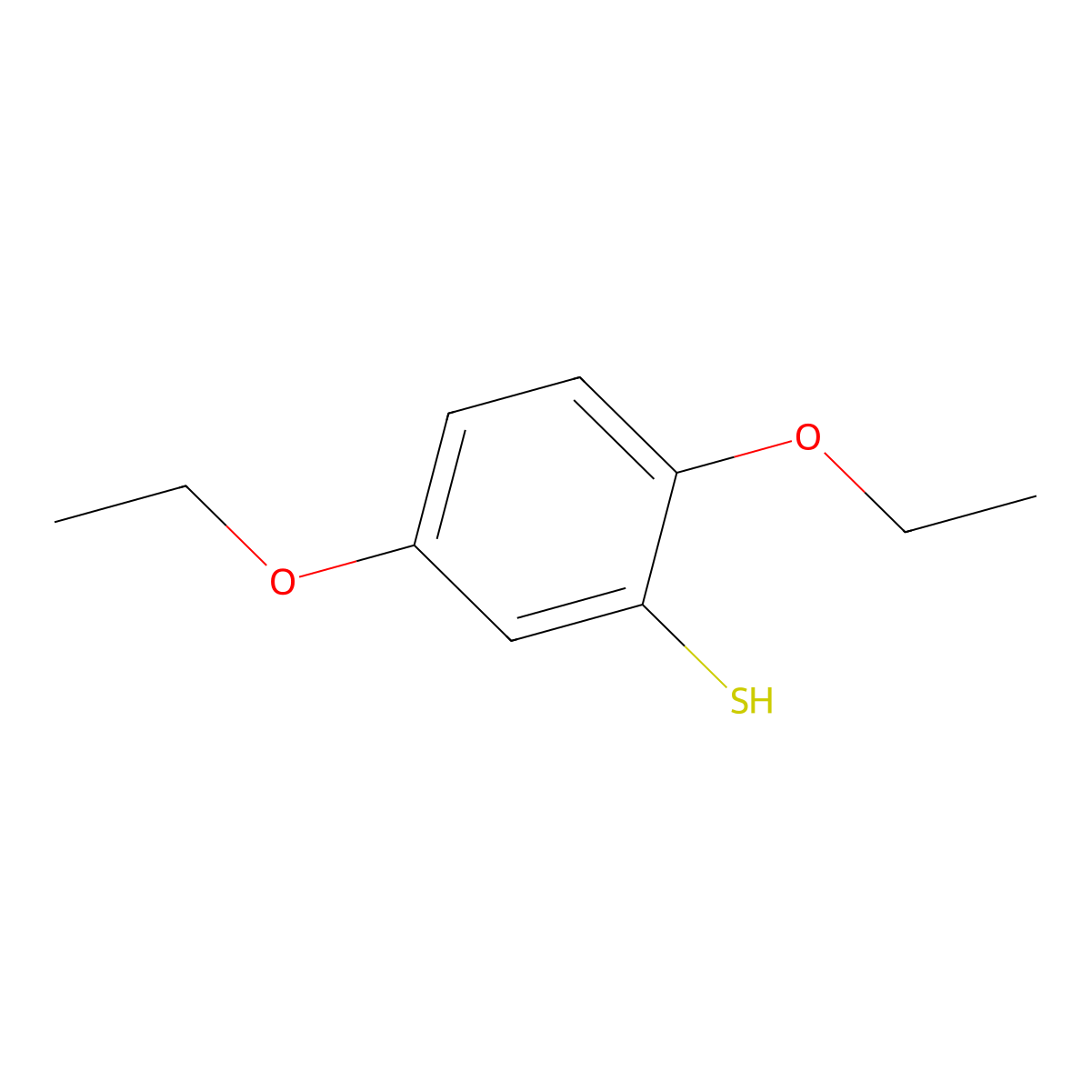 2,5-Diethoxythiophenol molecular structure, CAS 29236-93-9