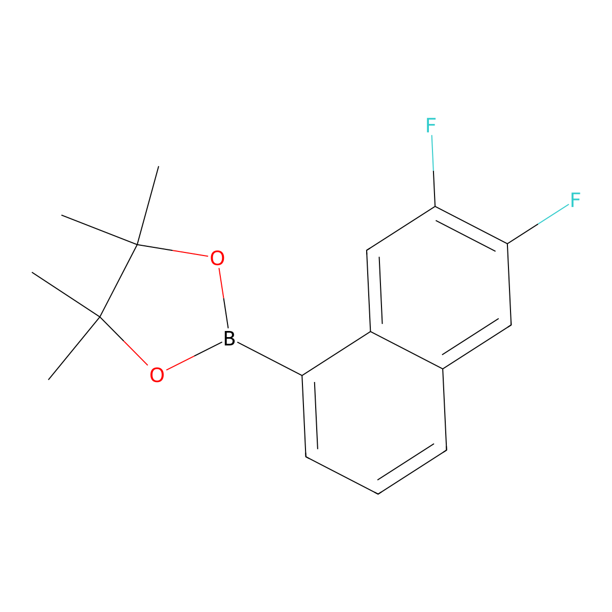 2-(6,7-Difluoronaphthalen-1-yl)-4,4,5,5-tetramethyl-1,3,2-dioxaborolane molecular structure, CAS 2923670-56-6