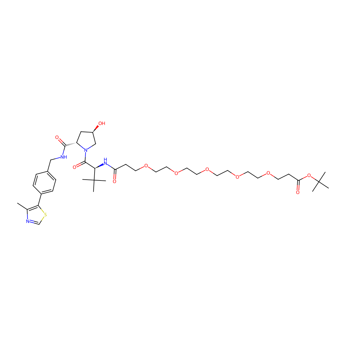 (S,R,S)-AHPC-PEG5-Boc molecular structure, CAS 2923734-82-9