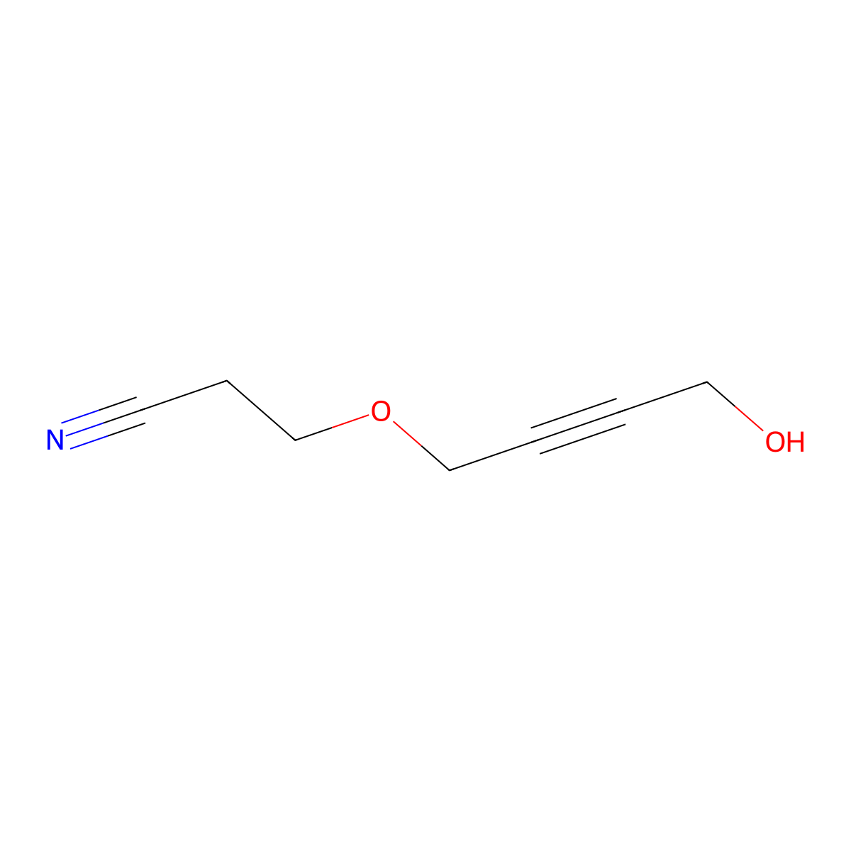 Propanenitrile, 3-[(4-hydroxy-2-butynyl)oxy]- molecular structure, CAS 29238-14-0