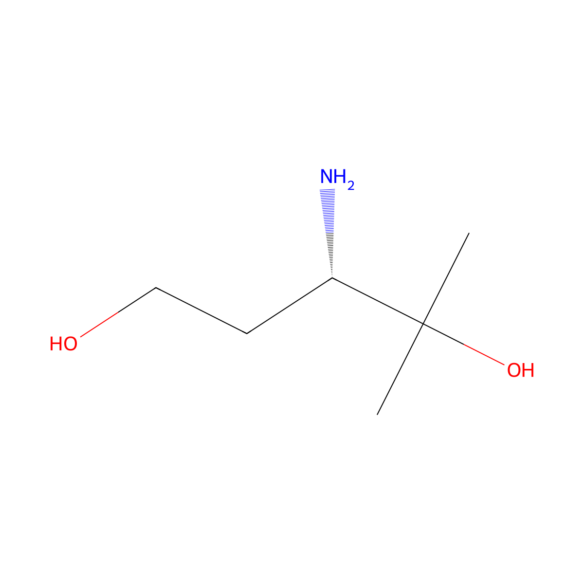 (3S)-3-amino-4-methylpentane-1,4-diol molecular structure, CAS 2923834-30-2